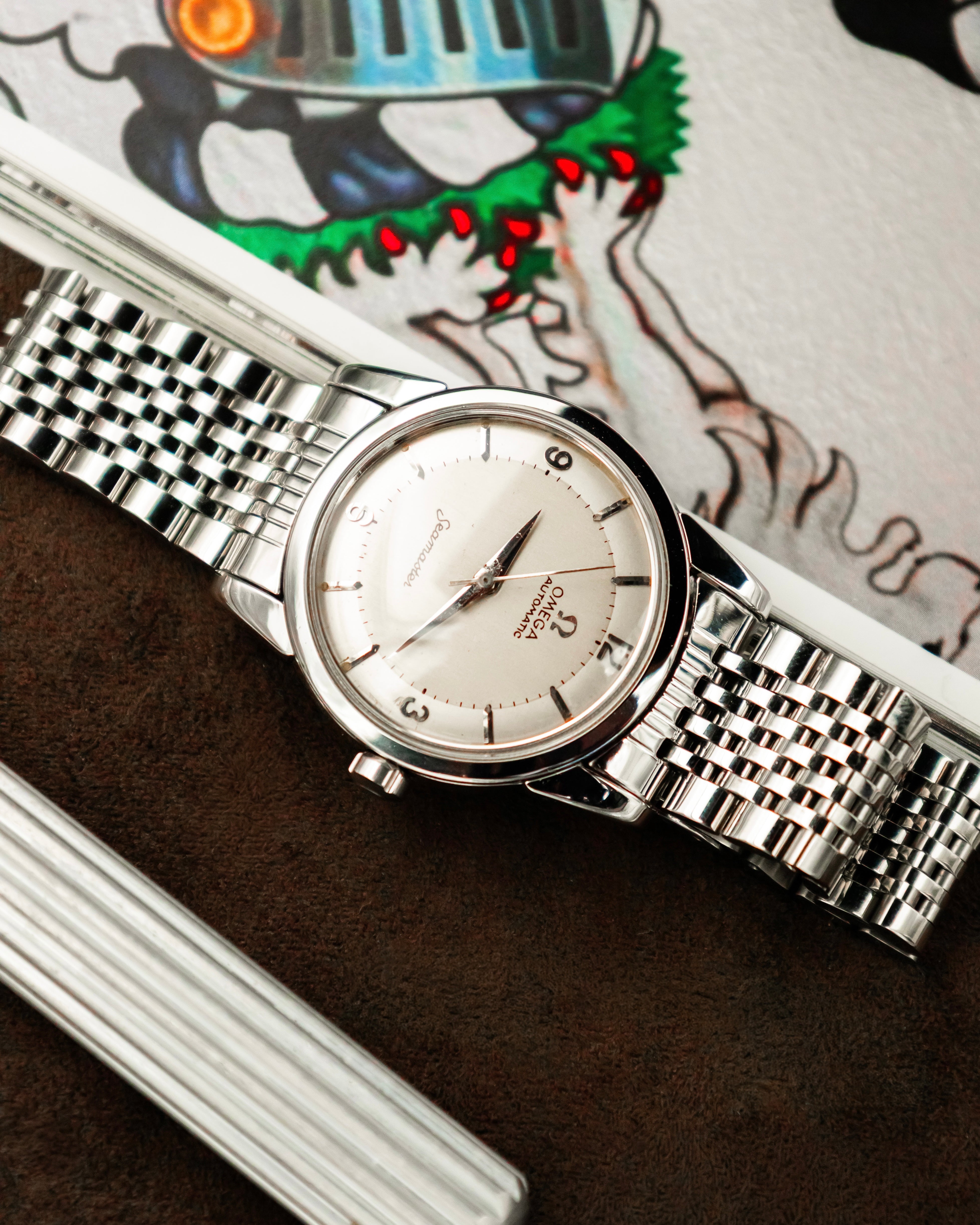 Omega 2846-2 SC Seamaster - Silver 2 tone dial