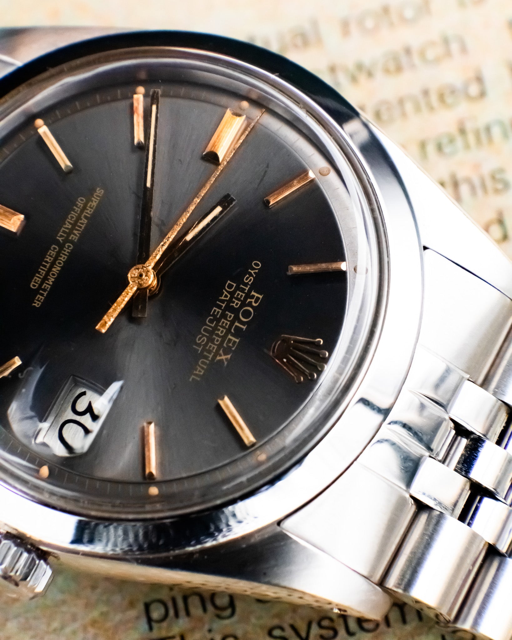 Rolex 1600 Perpetual Datejust - Anthracite Dial