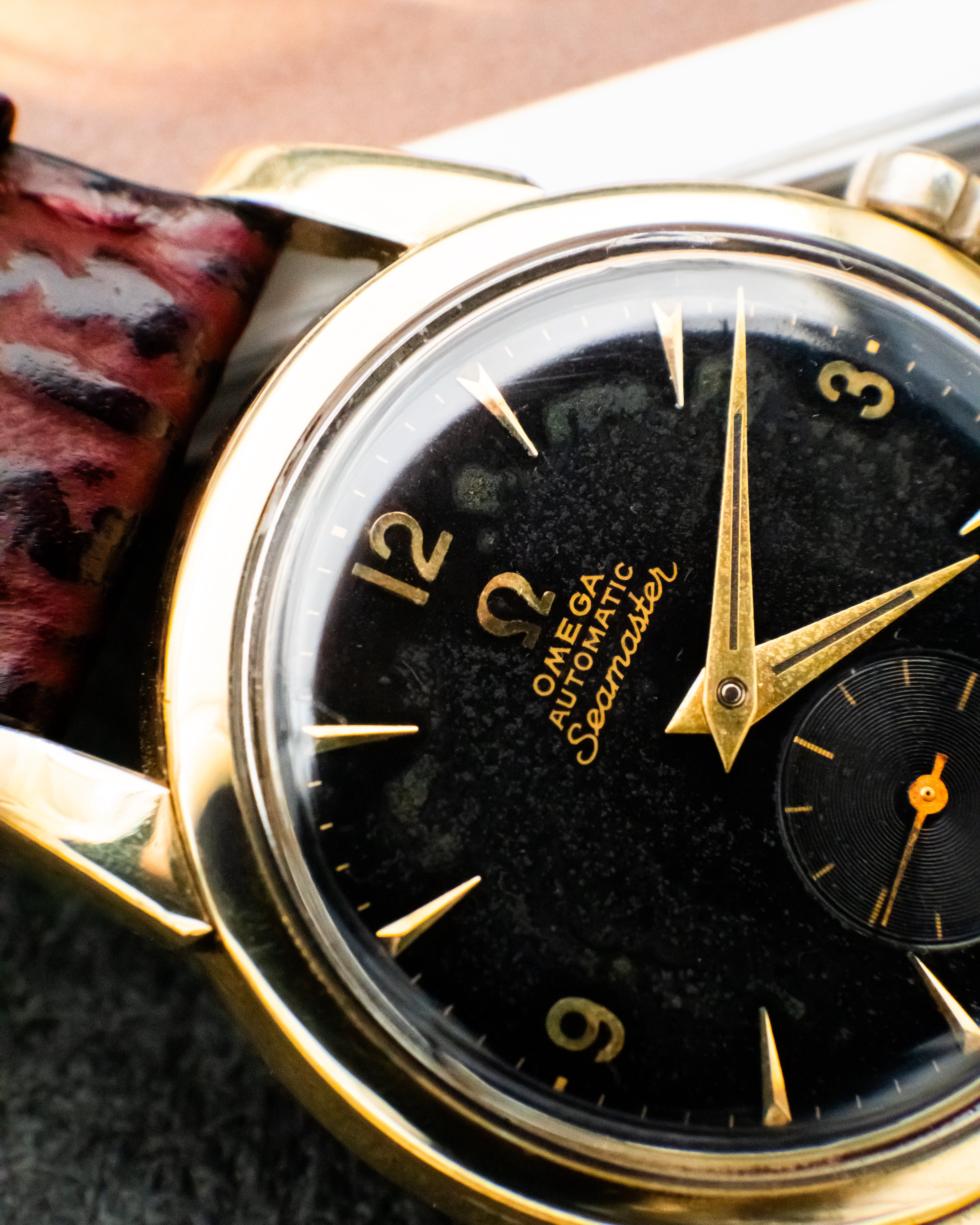 Omega 2848 - 1 Seamaster Sub-Second - Black Gilt Dial