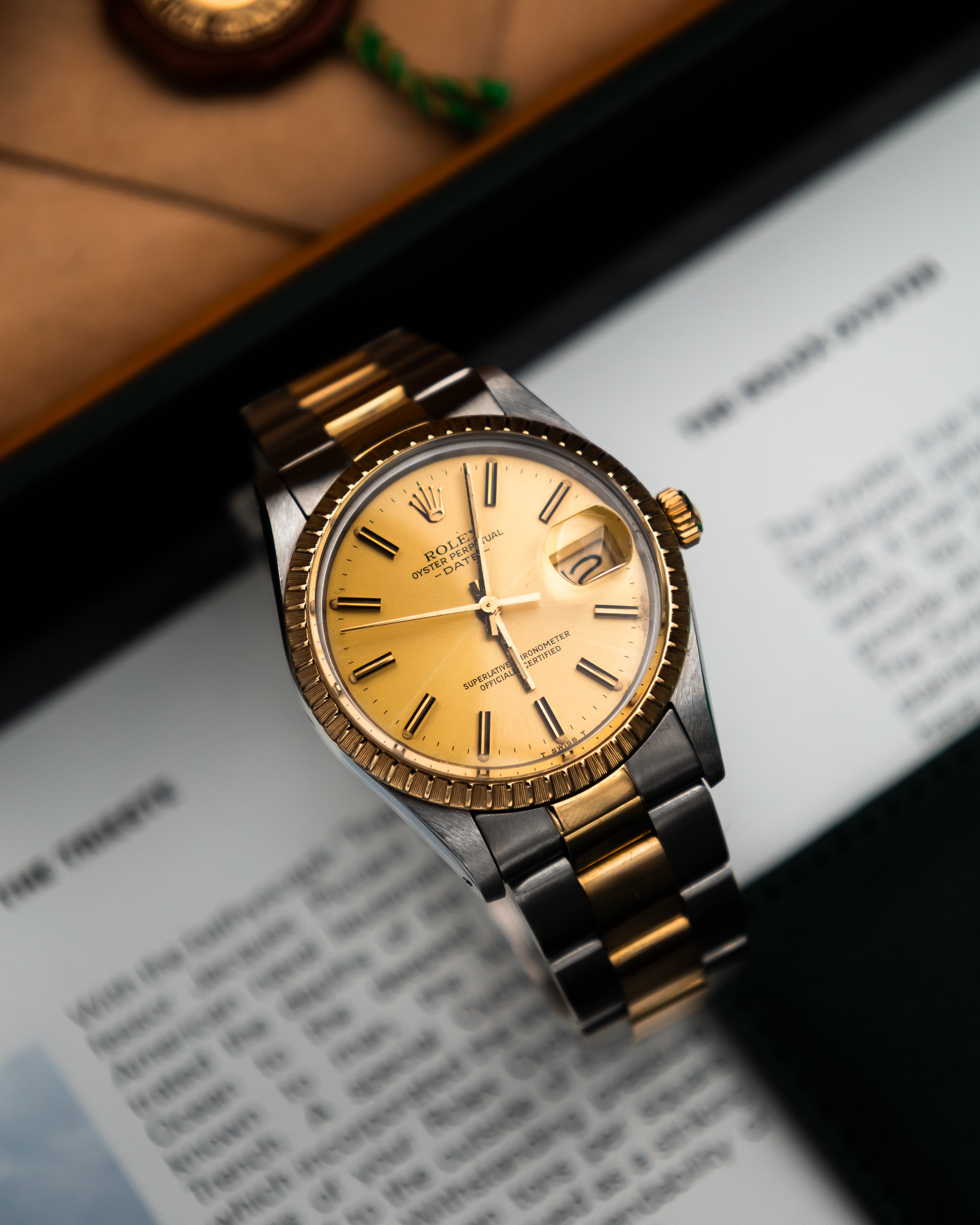Rolex 15053 Oyster Perpetual Date - champagne dial