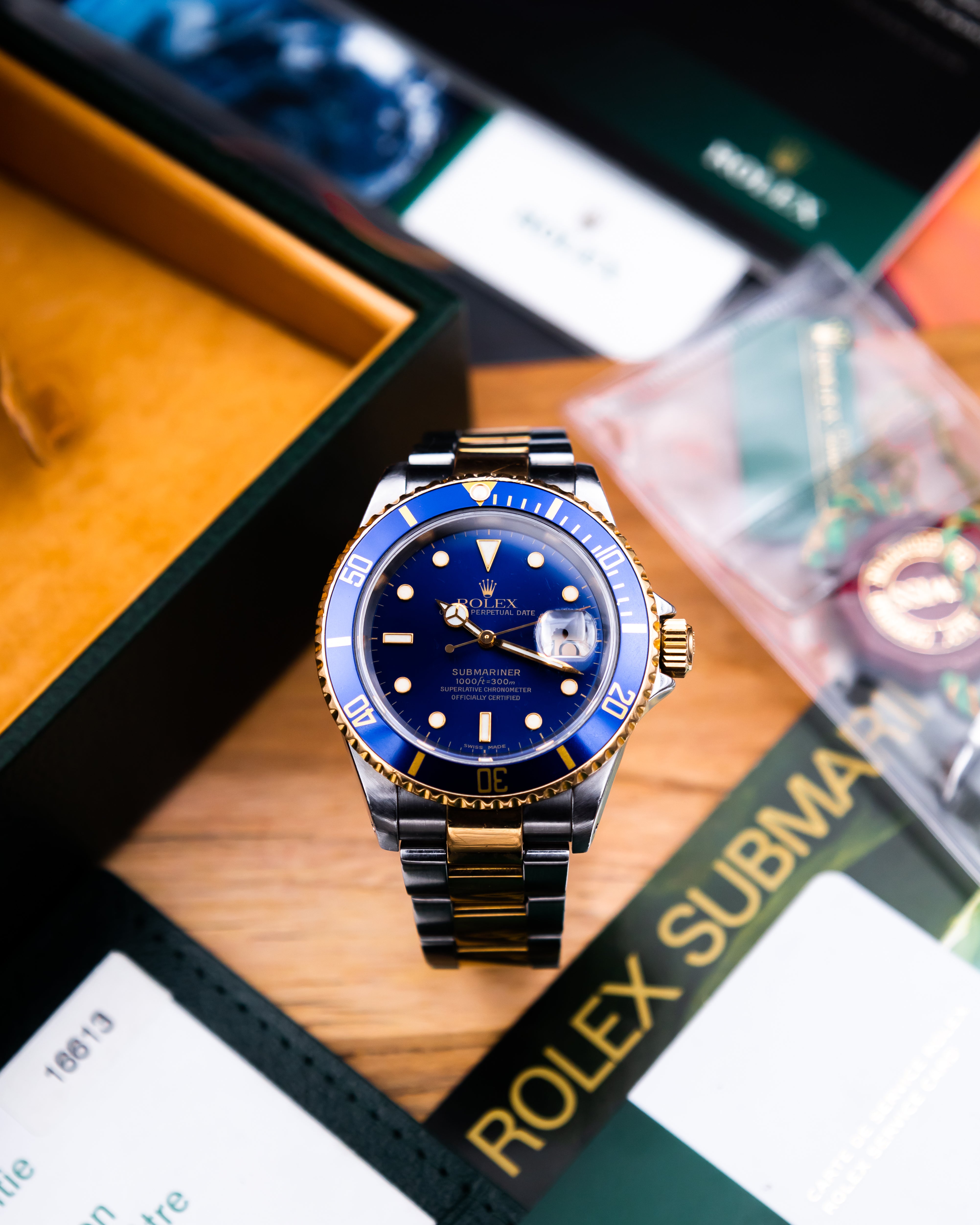 Rolex 16613 submariner date - blue dial