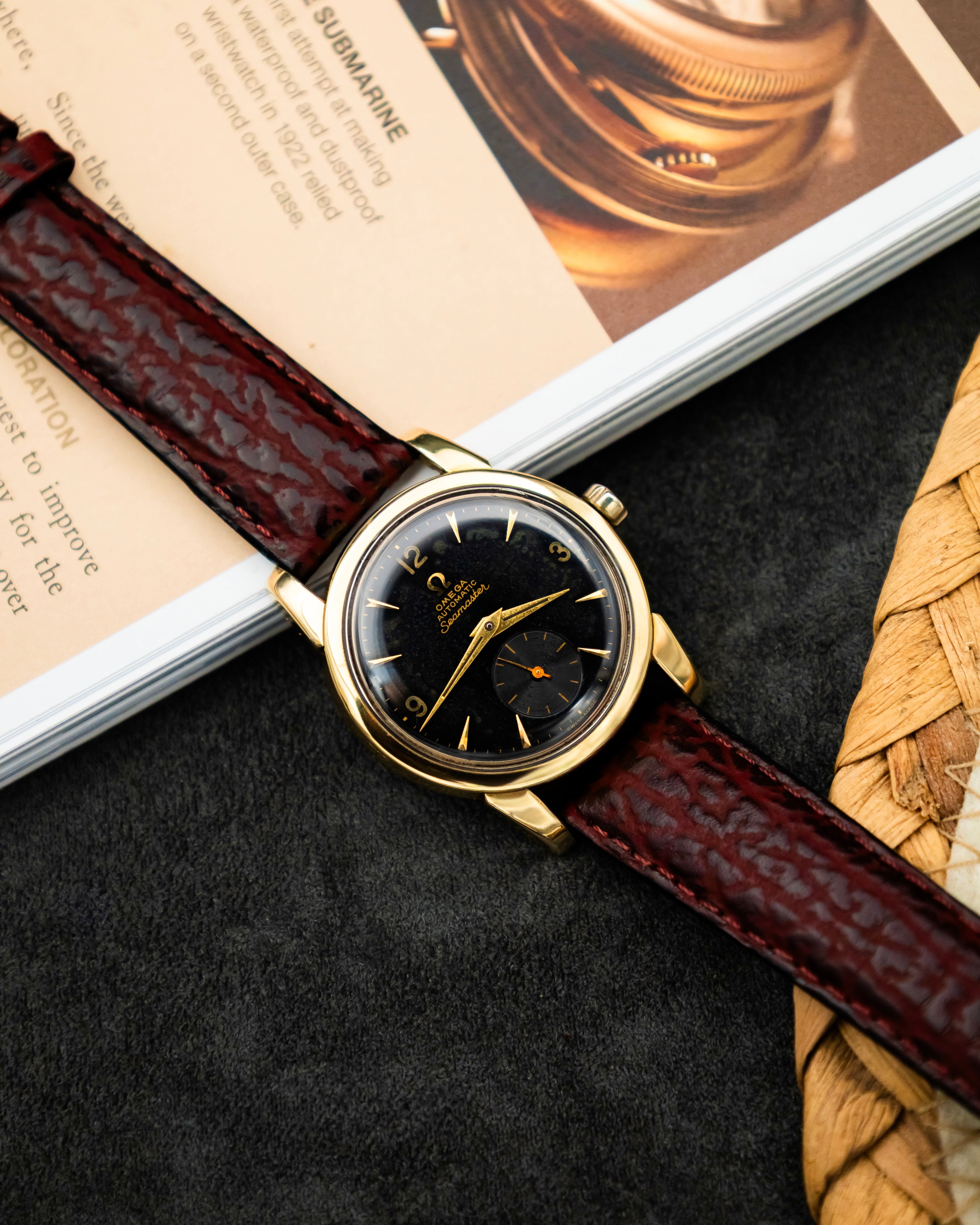 Omega 2848 - 1 Seamaster Sub-Second - Black Gilt Dial