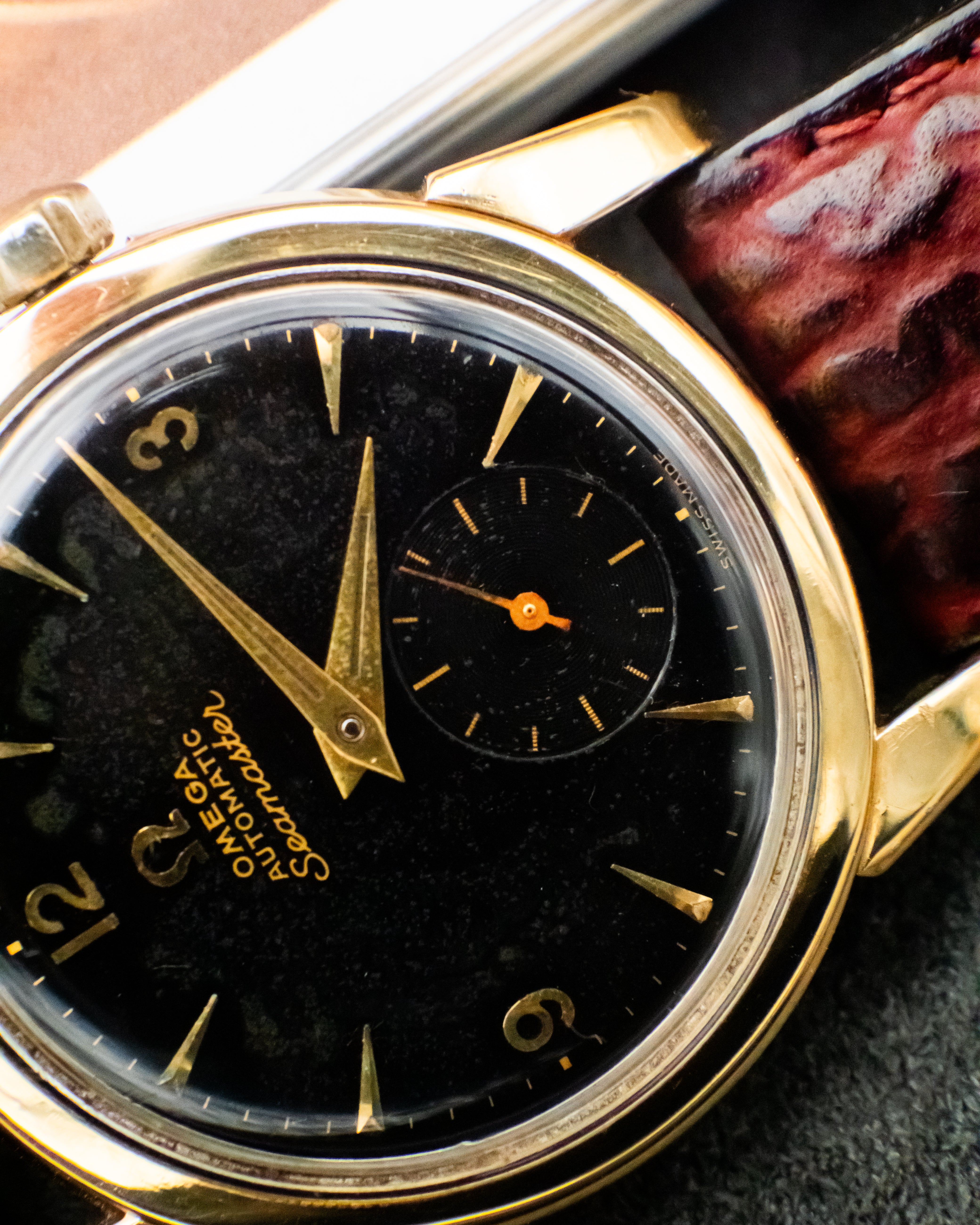Omega 2848 - 1 Seamaster Sub-Second - Black Gilt Dial