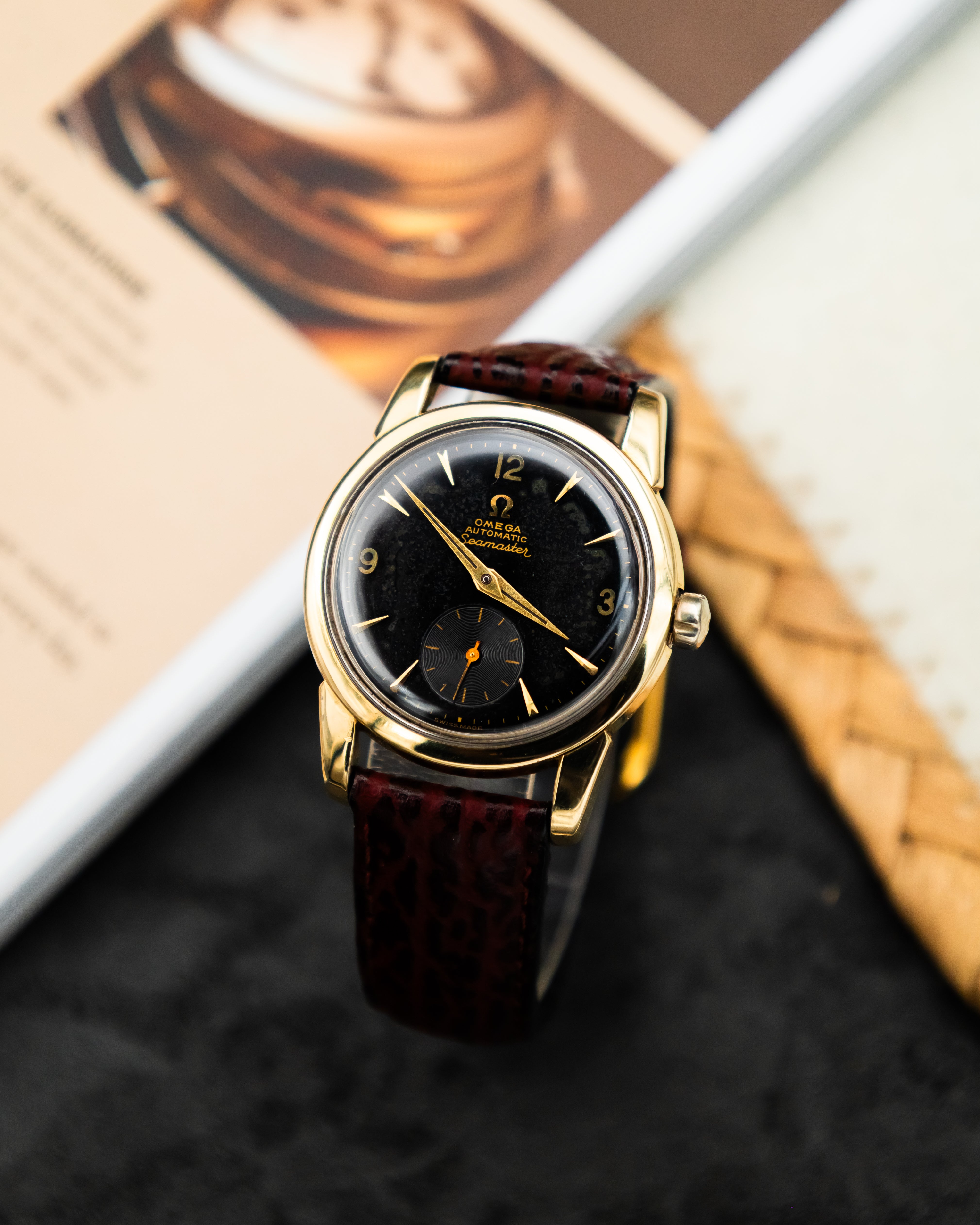 Omega 2848 - 1 Seamaster Sub-Second - Black Gilt Dial