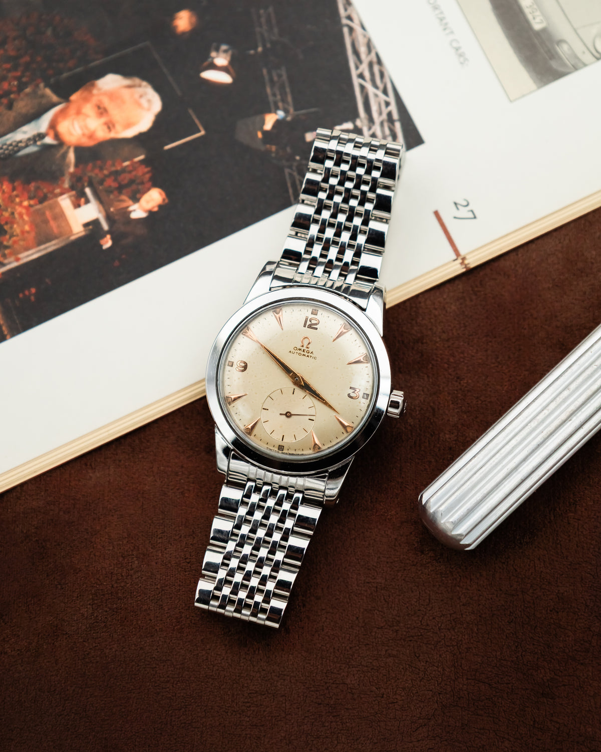 Omega 2576-1 Bumper Sub-Second - Silver cream dial