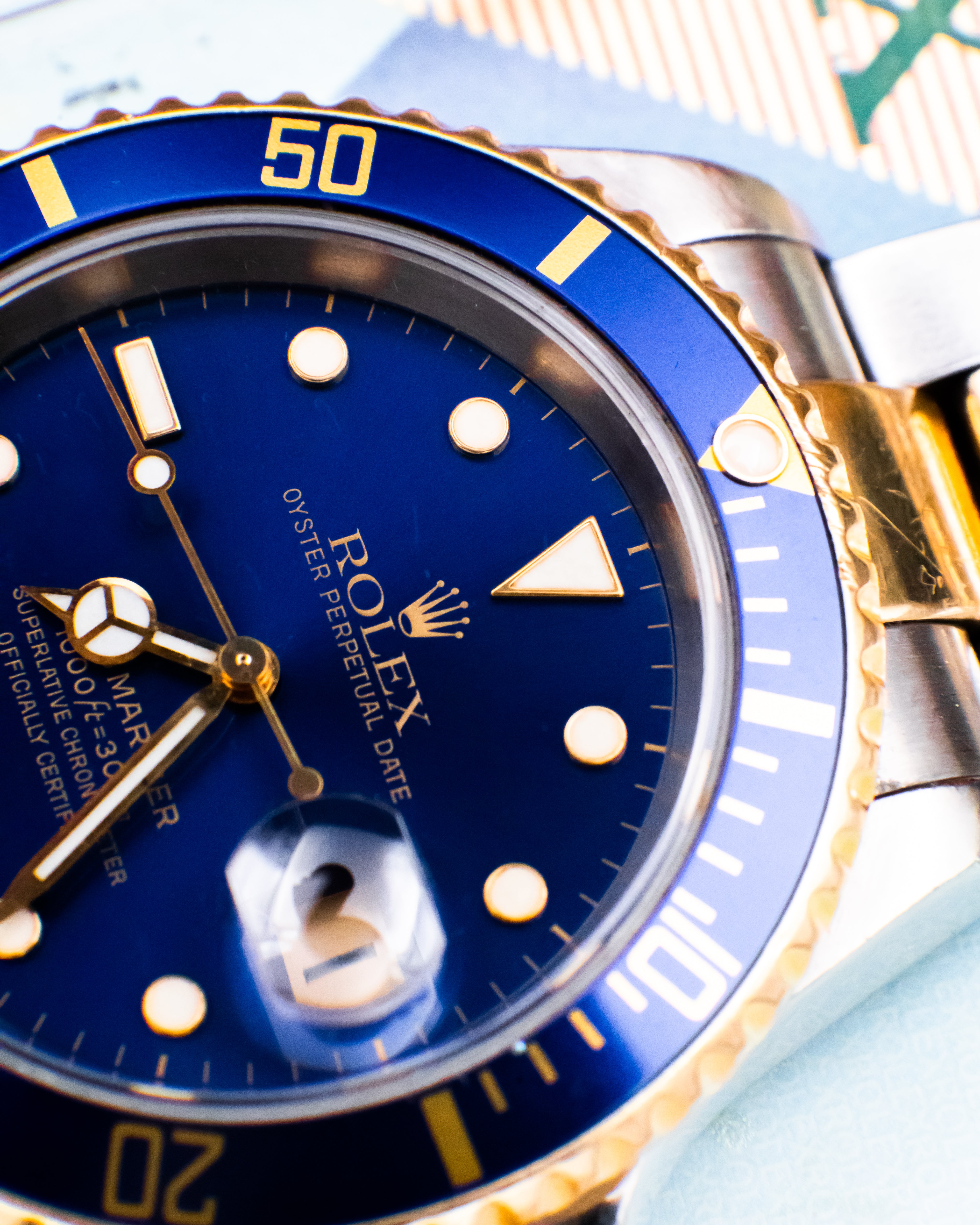 Rolex 16613 submariner date - blue dial