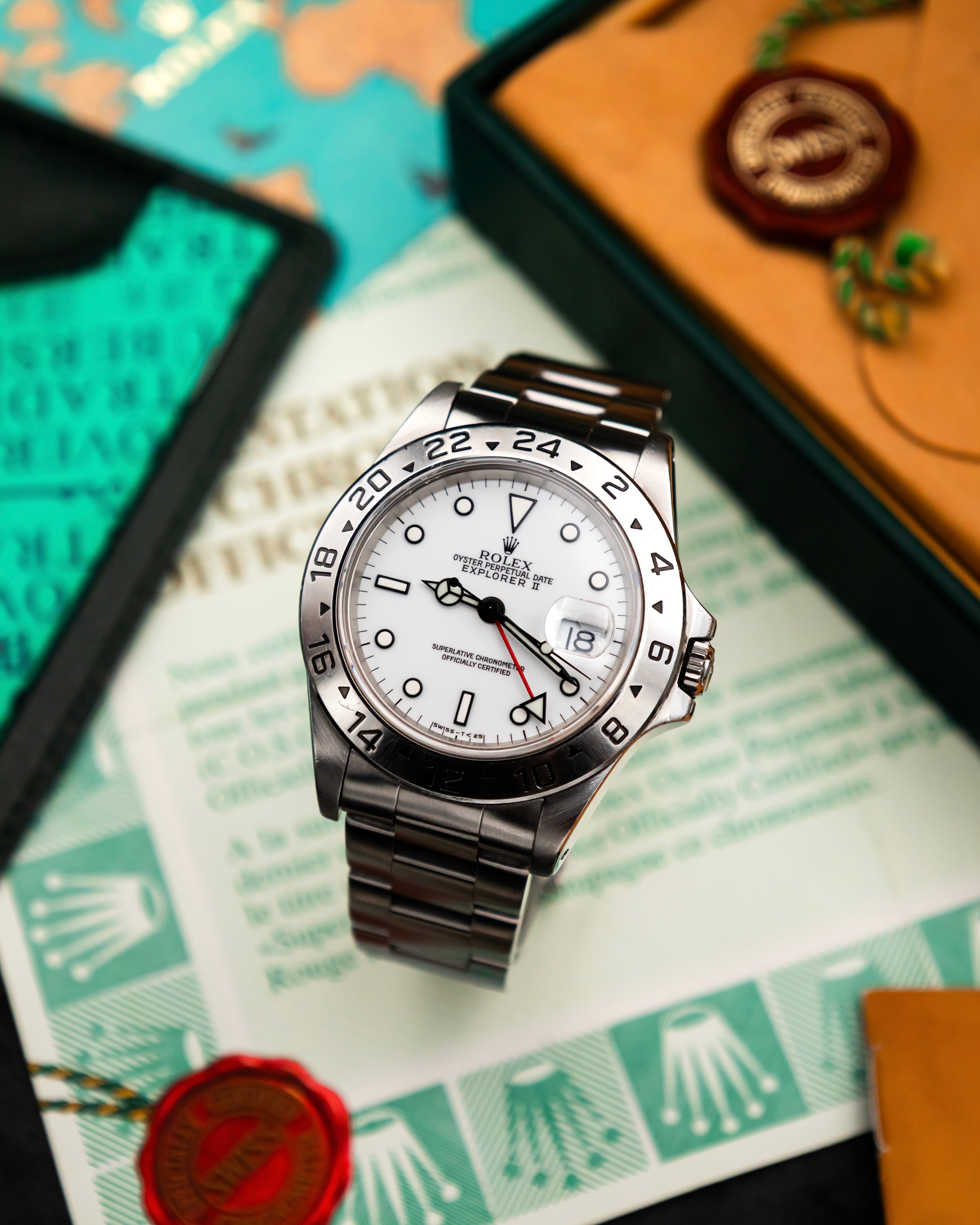 Rolex 16570 Explorer II - Polar White Dial