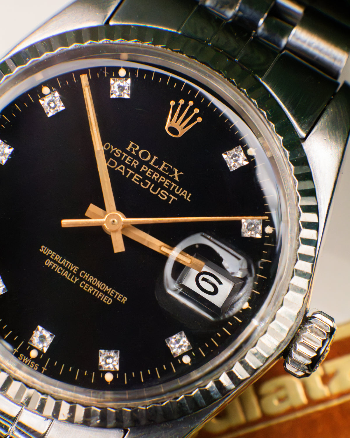 Rolex 16014 Perpetual Datejust- Factory Diamond Set Dial