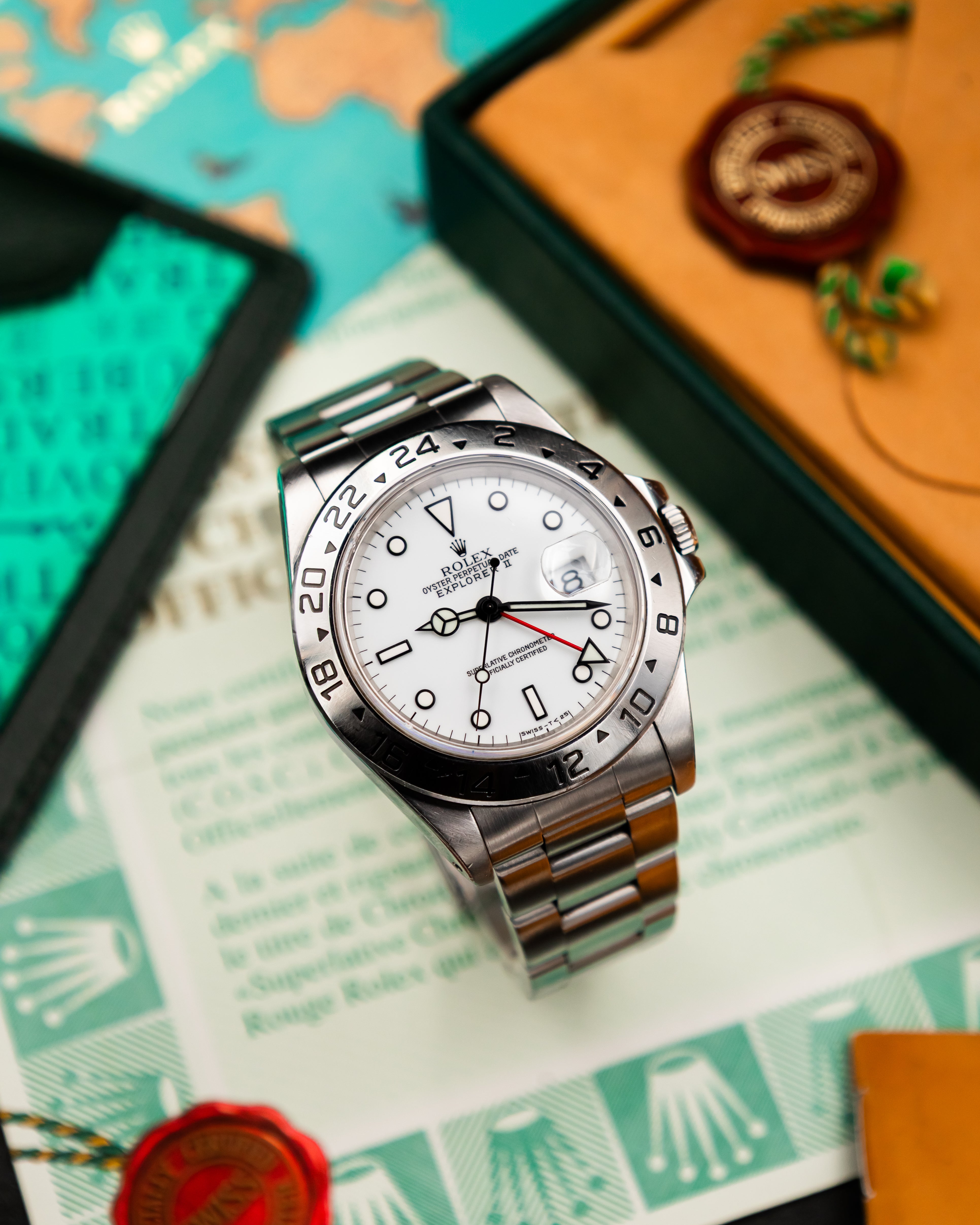 Rolex 16570 Explorer II - Polar White Dial