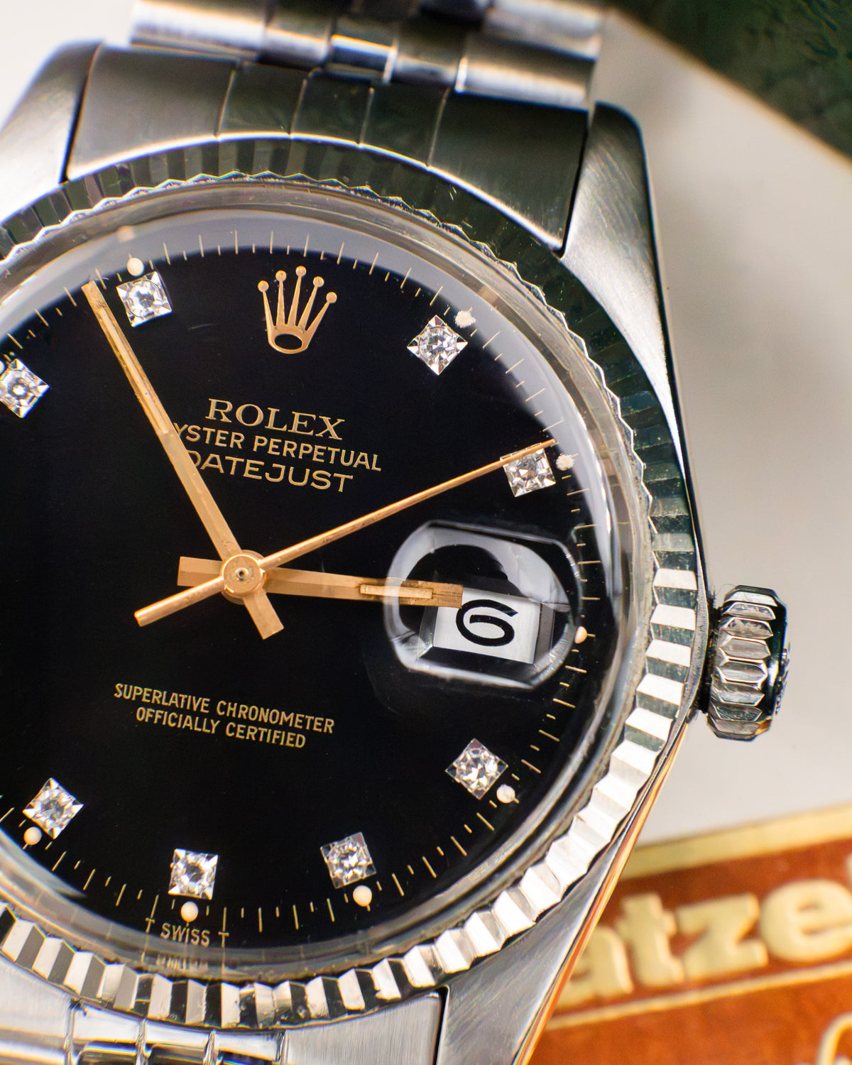 Rolex 16014 Perpetual Datejust- Factory Diamond Set Dial