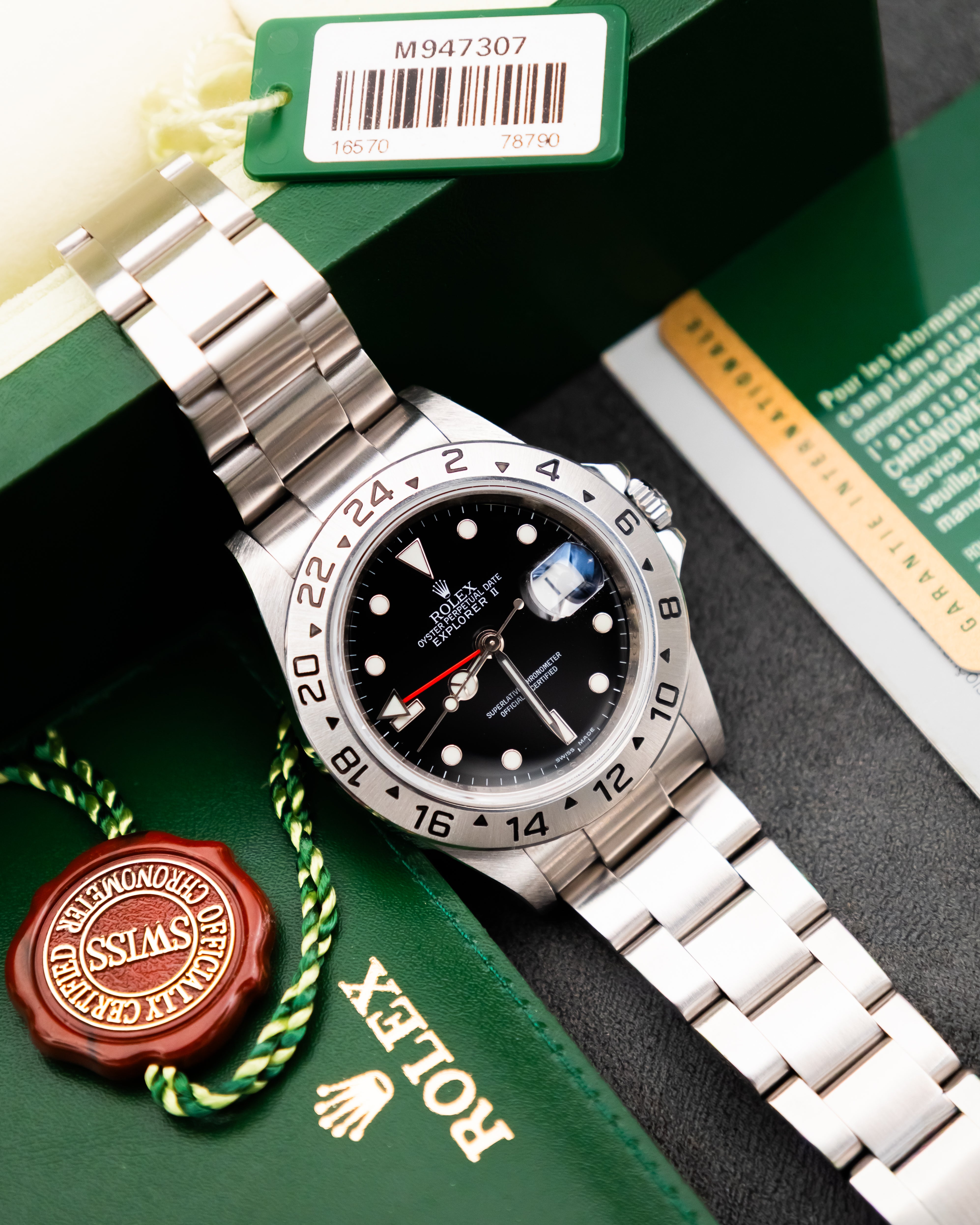 Rolex 16570T RRR Explorer II - Black Dial