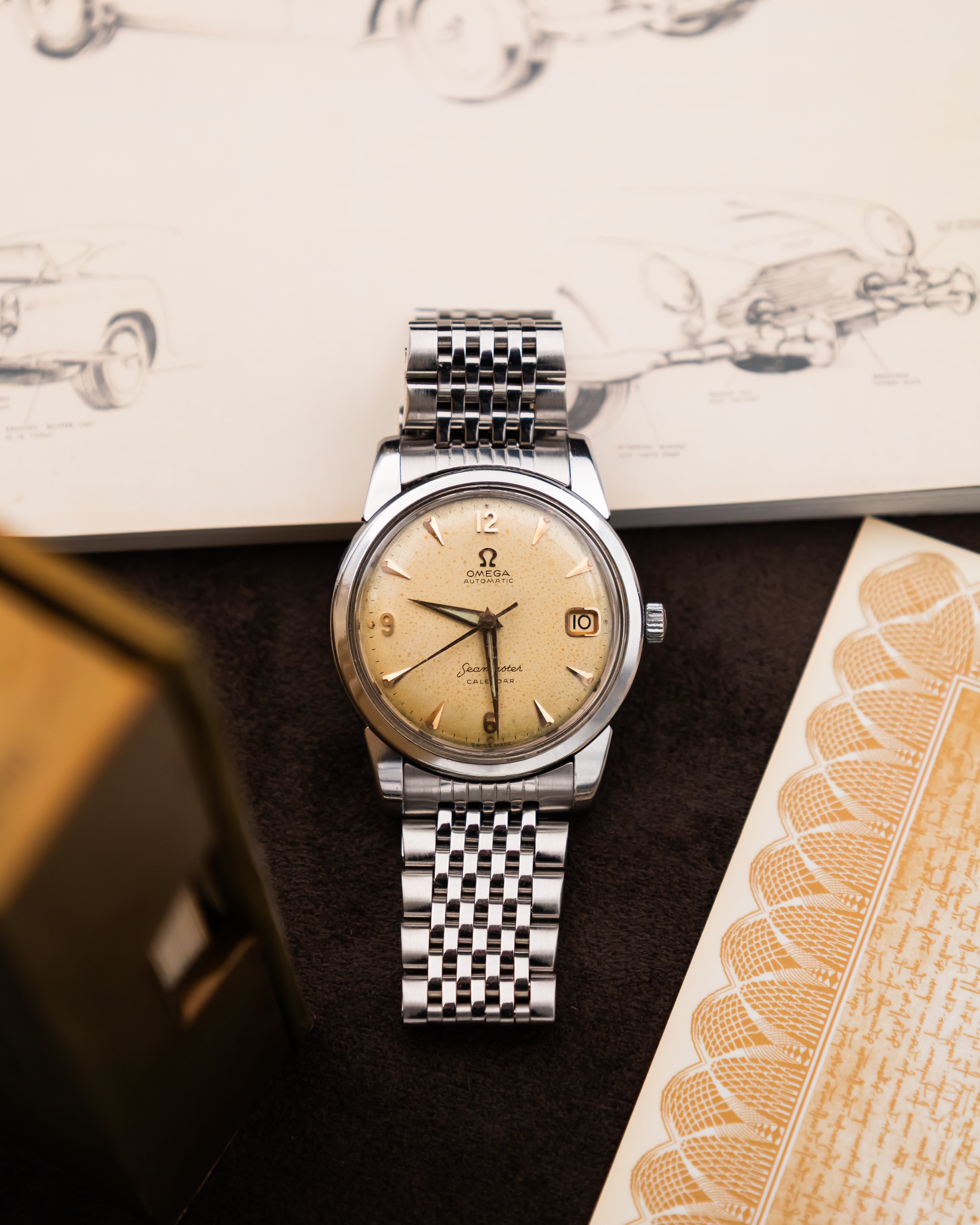 Omega 2849-10SC Seamaster Calendar - Ivory dial