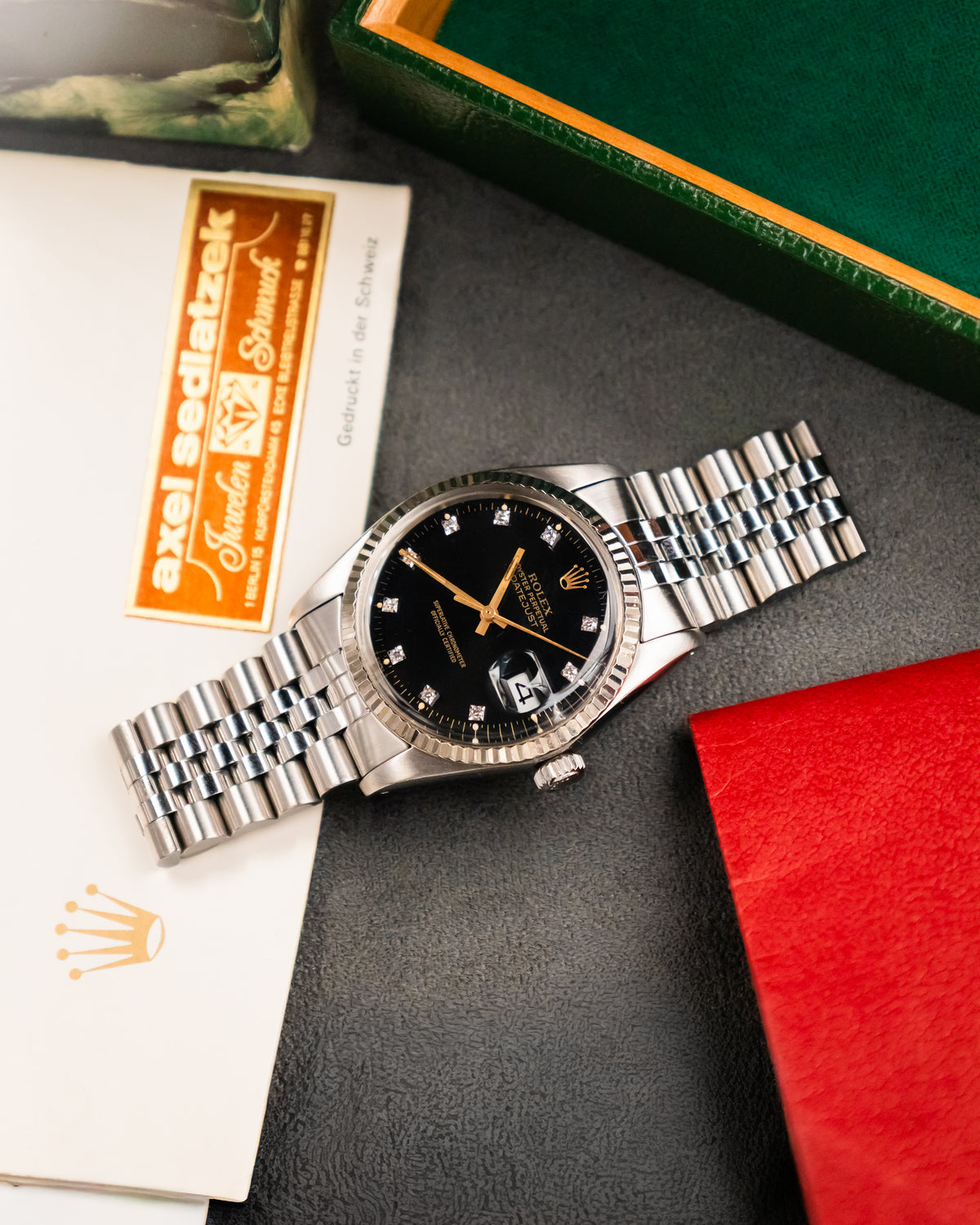 Rolex 16014 Perpetual Datejust- Factory Diamond Set Dial