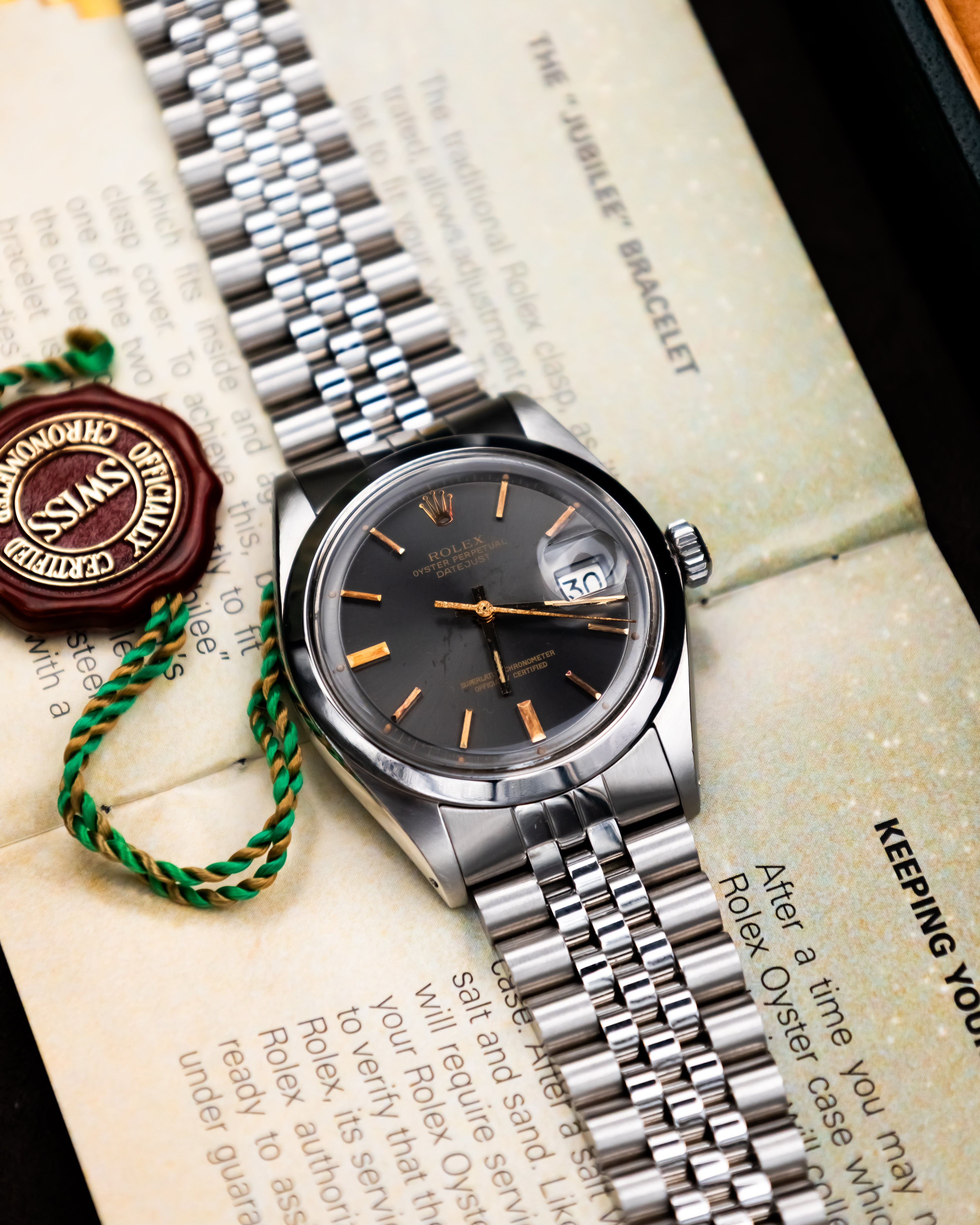Rolex 1600 Perpetual Datejust - Anthracite Dial