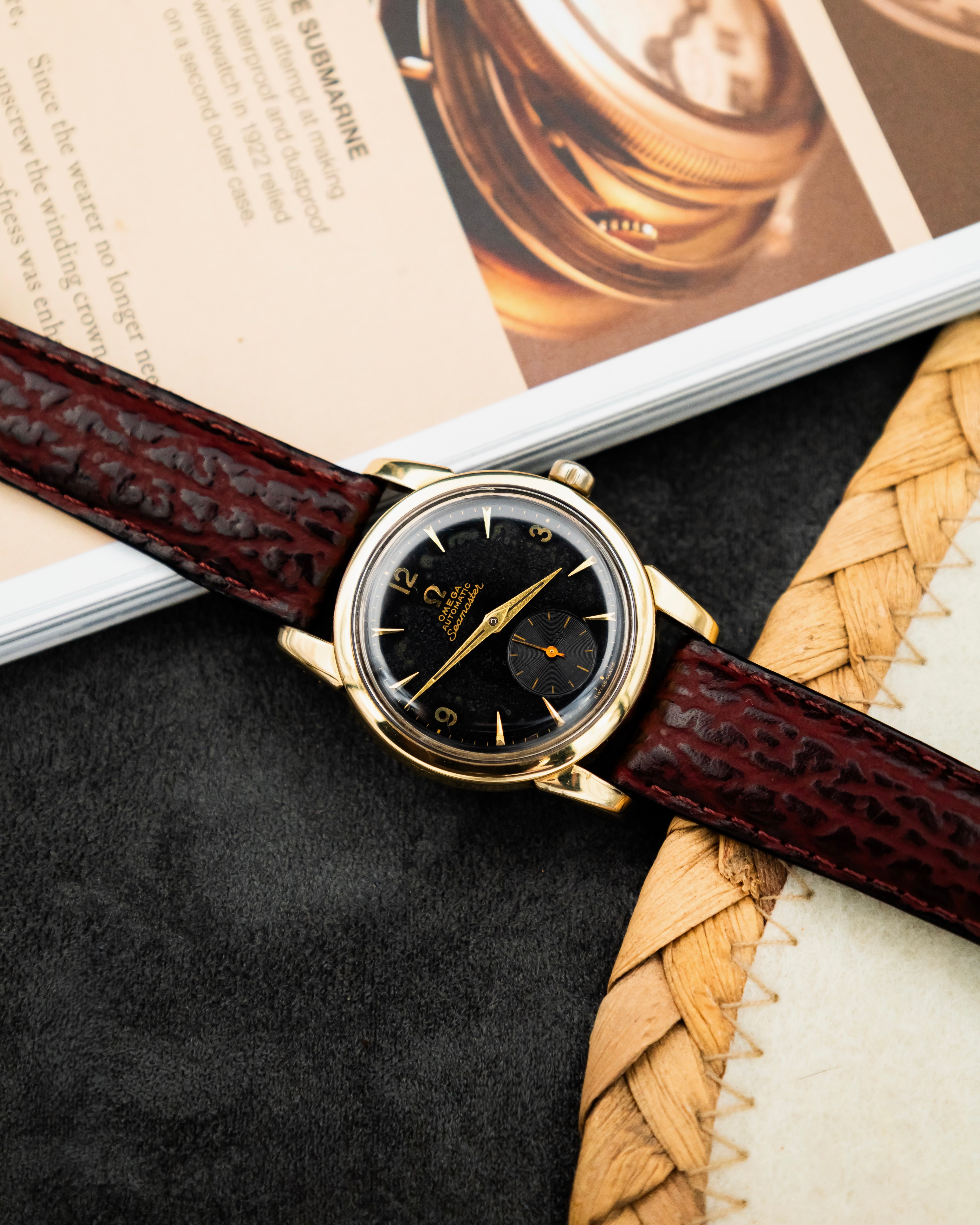 Omega 2848 - 1 Seamaster Sub-Second - Black Gilt Dial