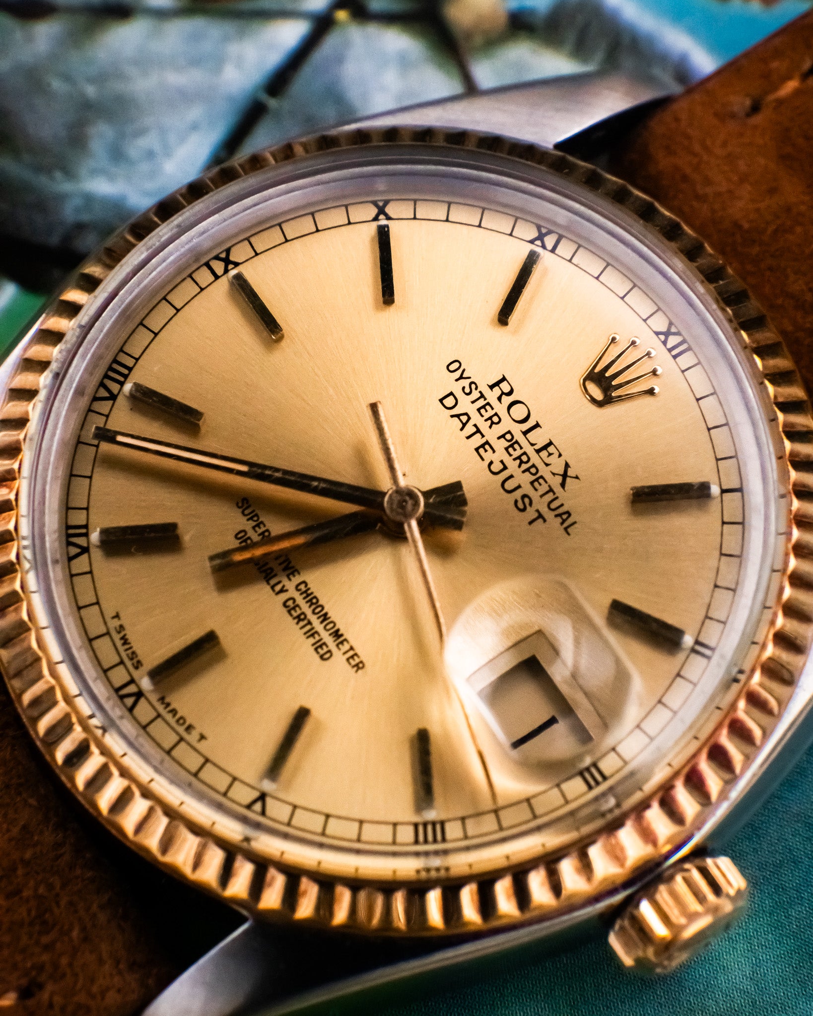 Rolex 16013 Perpetual Datejust - Gold Roman Dial