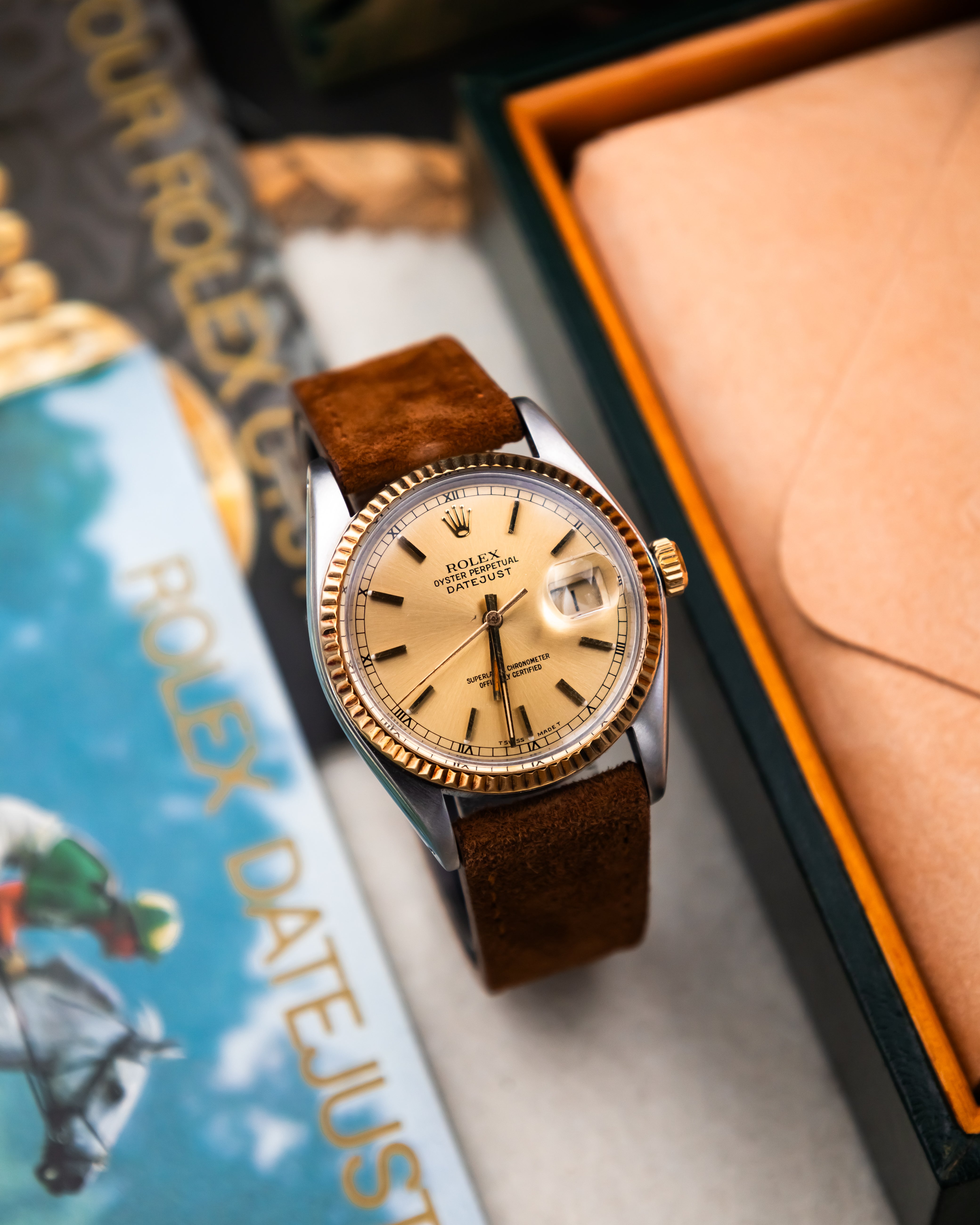 Rolex 16013 Perpetual Datejust - Gold Roman Dial