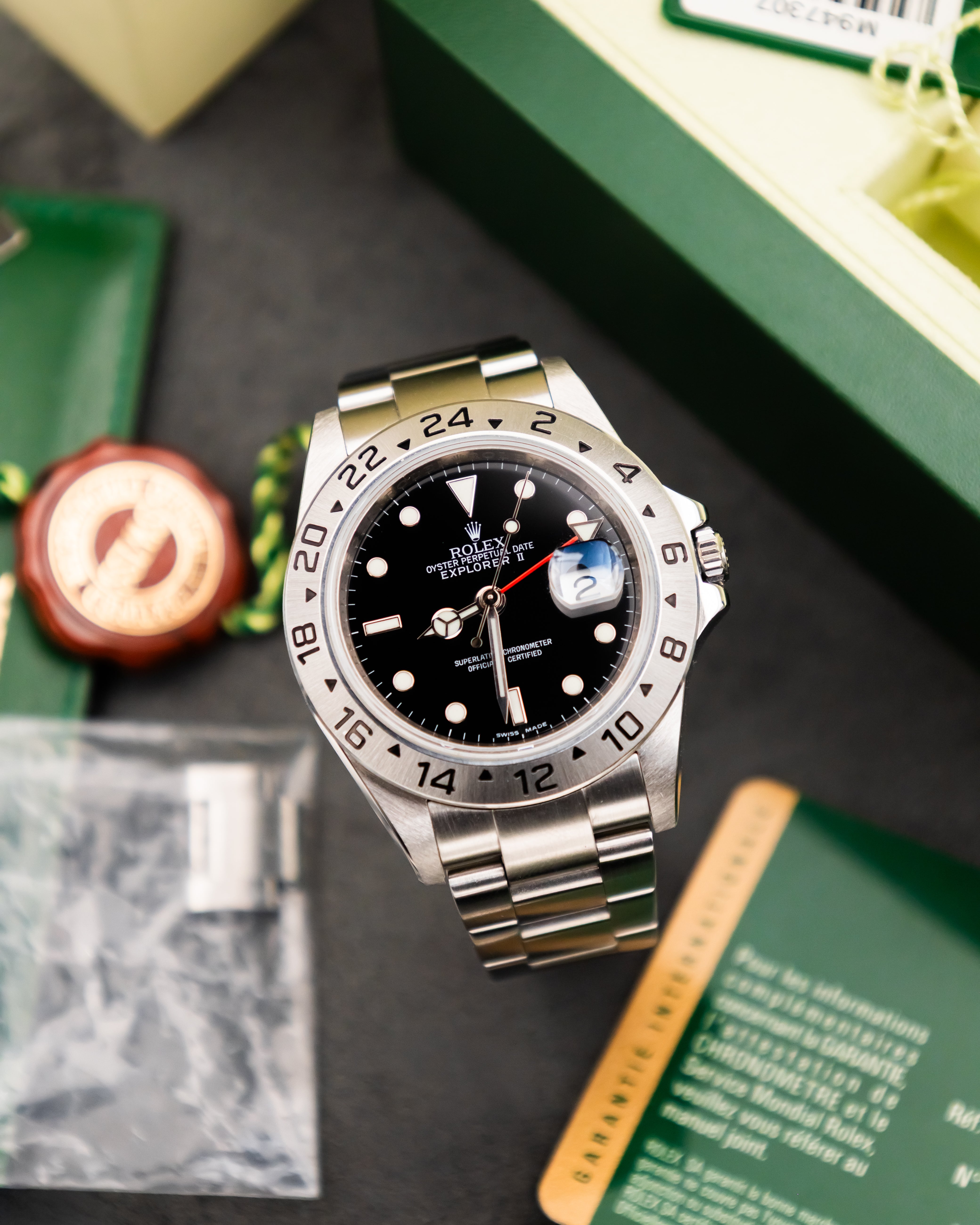 Rolex 16570T RRR Explorer II - Black Dial