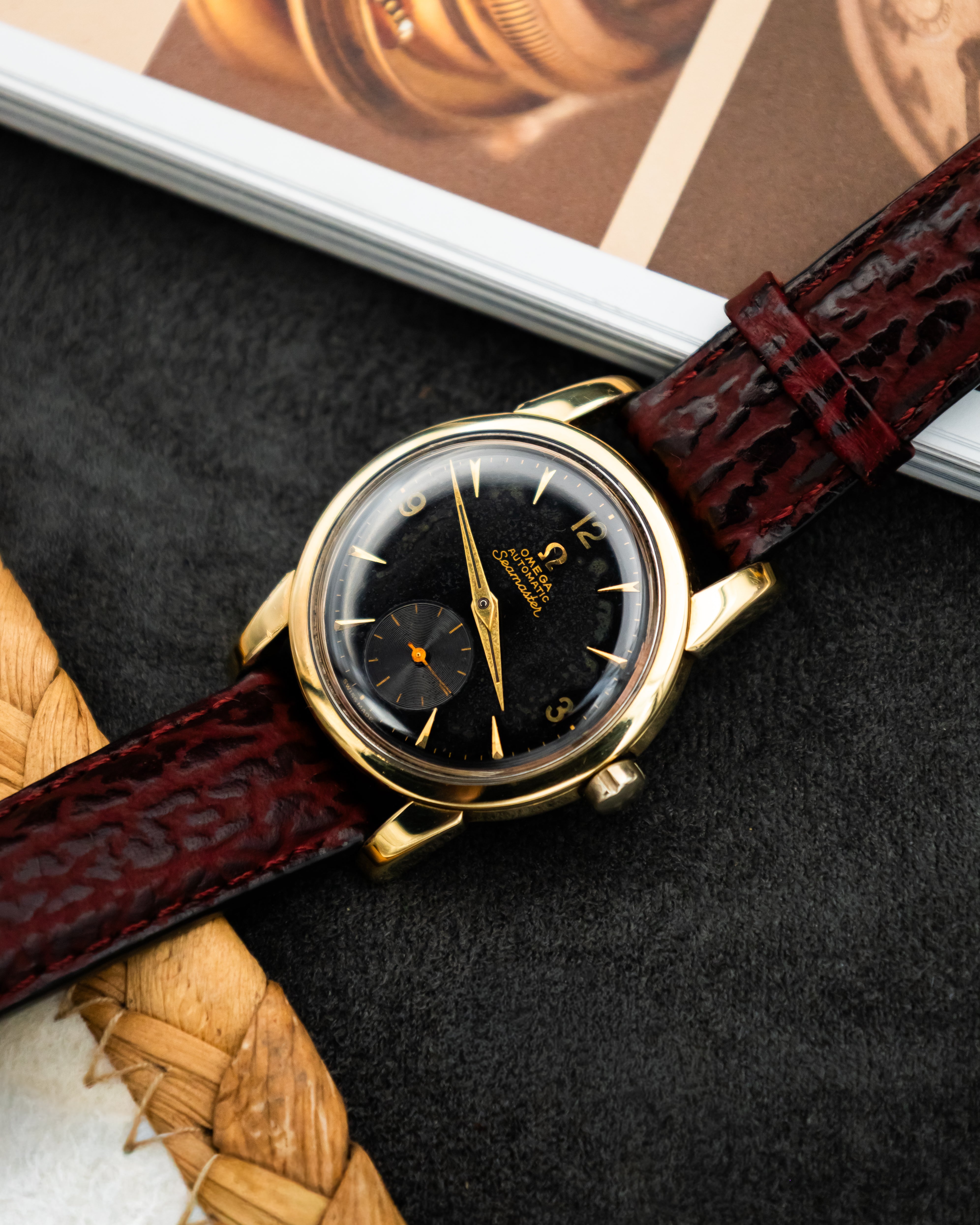 Omega 2848 - 1 Seamaster Sub-Second - Black Gilt Dial