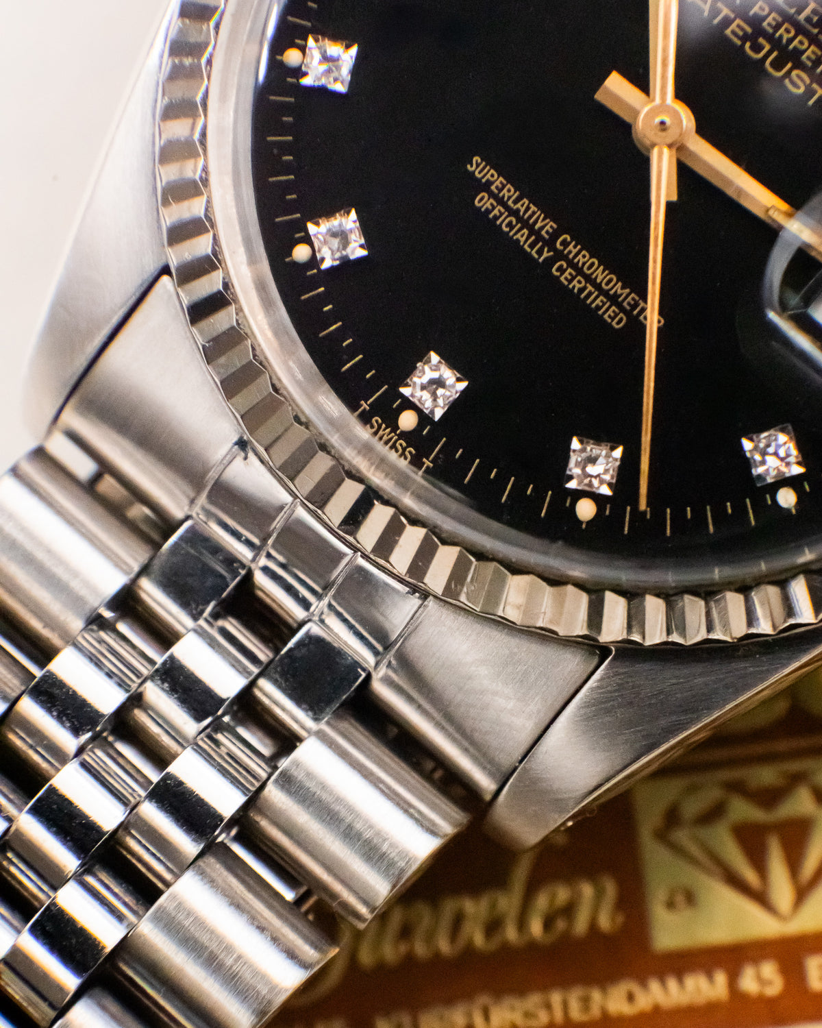 Rolex 16014 Perpetual Datejust- Factory Diamond Set Dial
