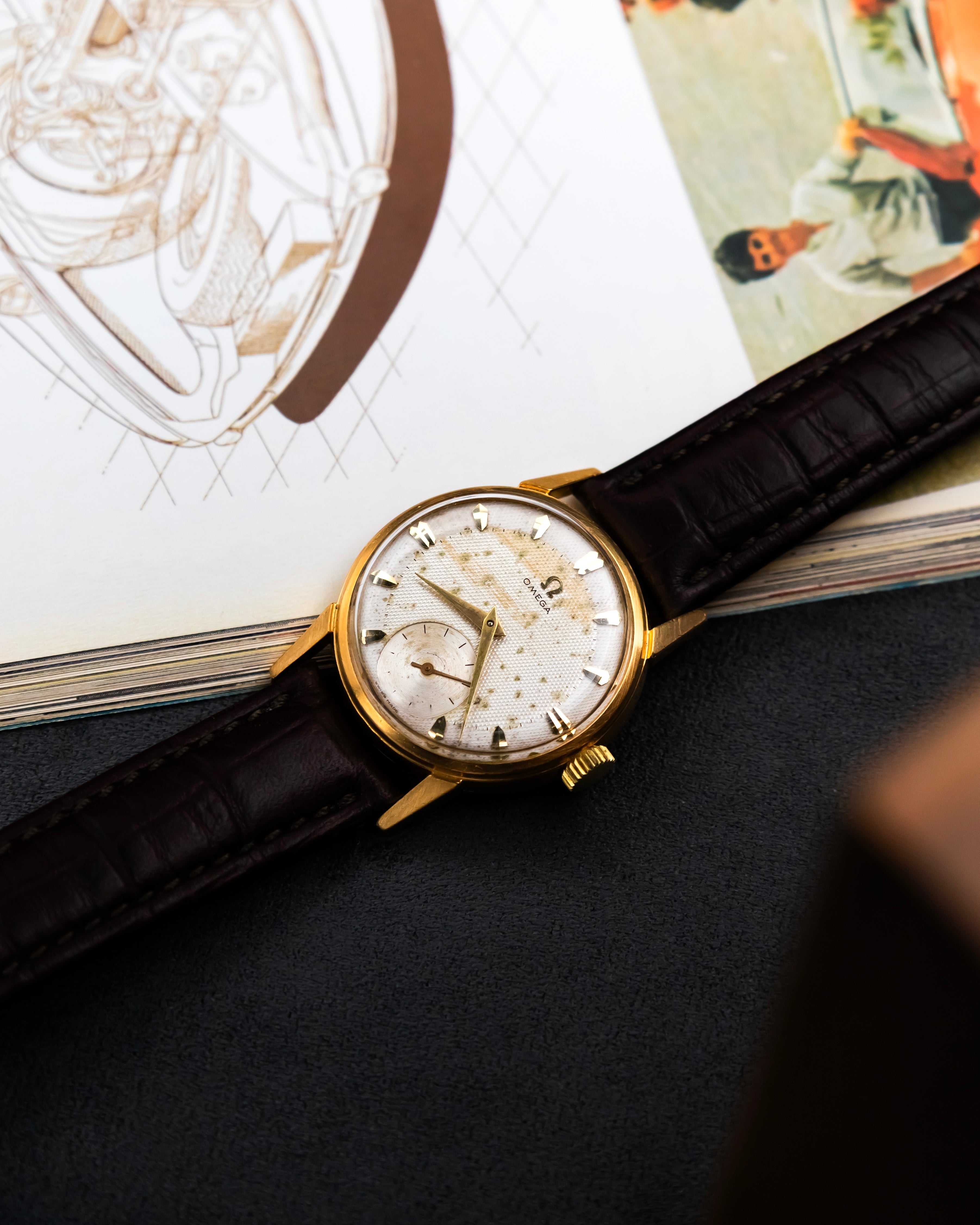 Omega 2901-2 Sub Second - Waffle Dial