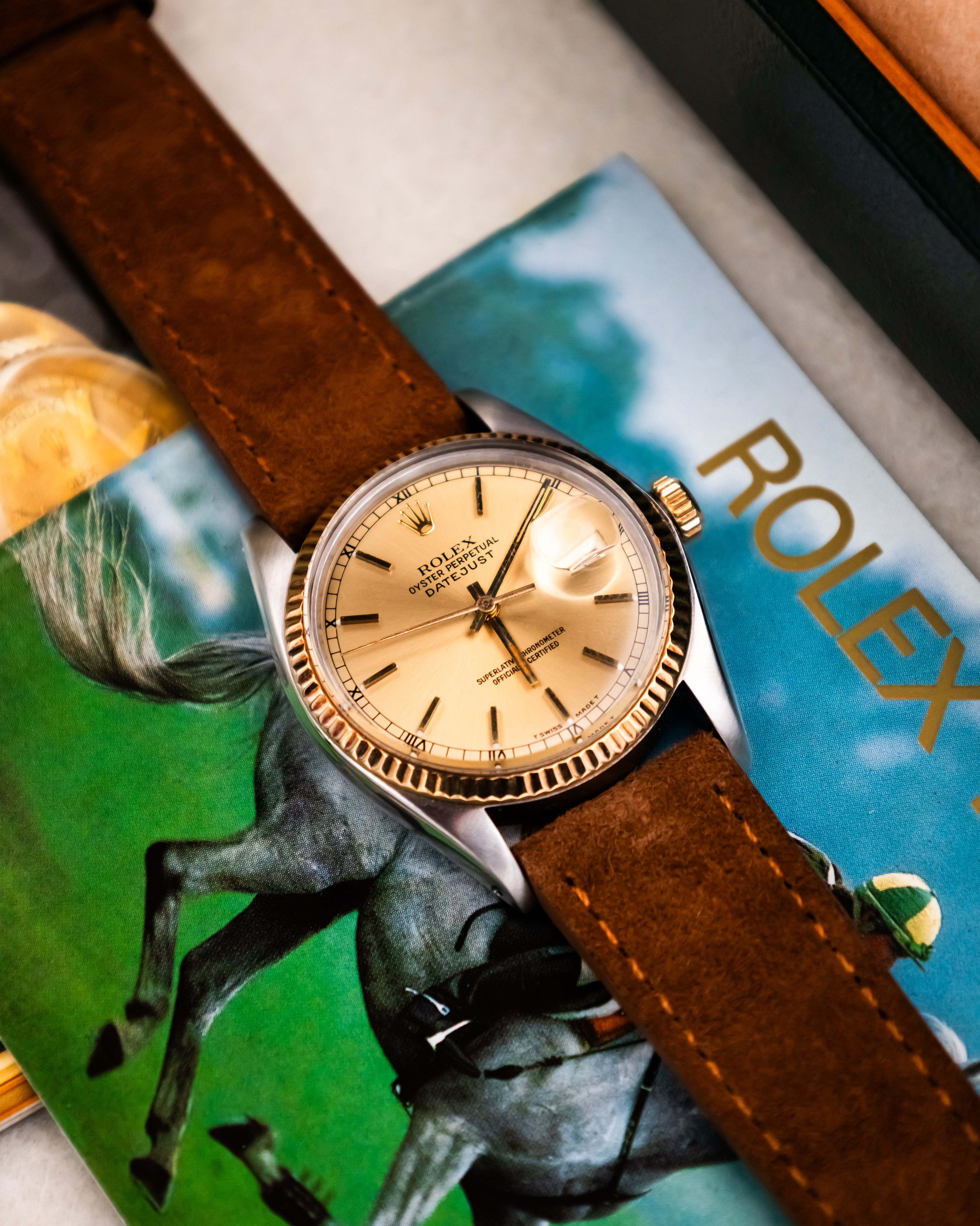 Rolex 16013 Perpetual Datejust - Gold Roman Dial