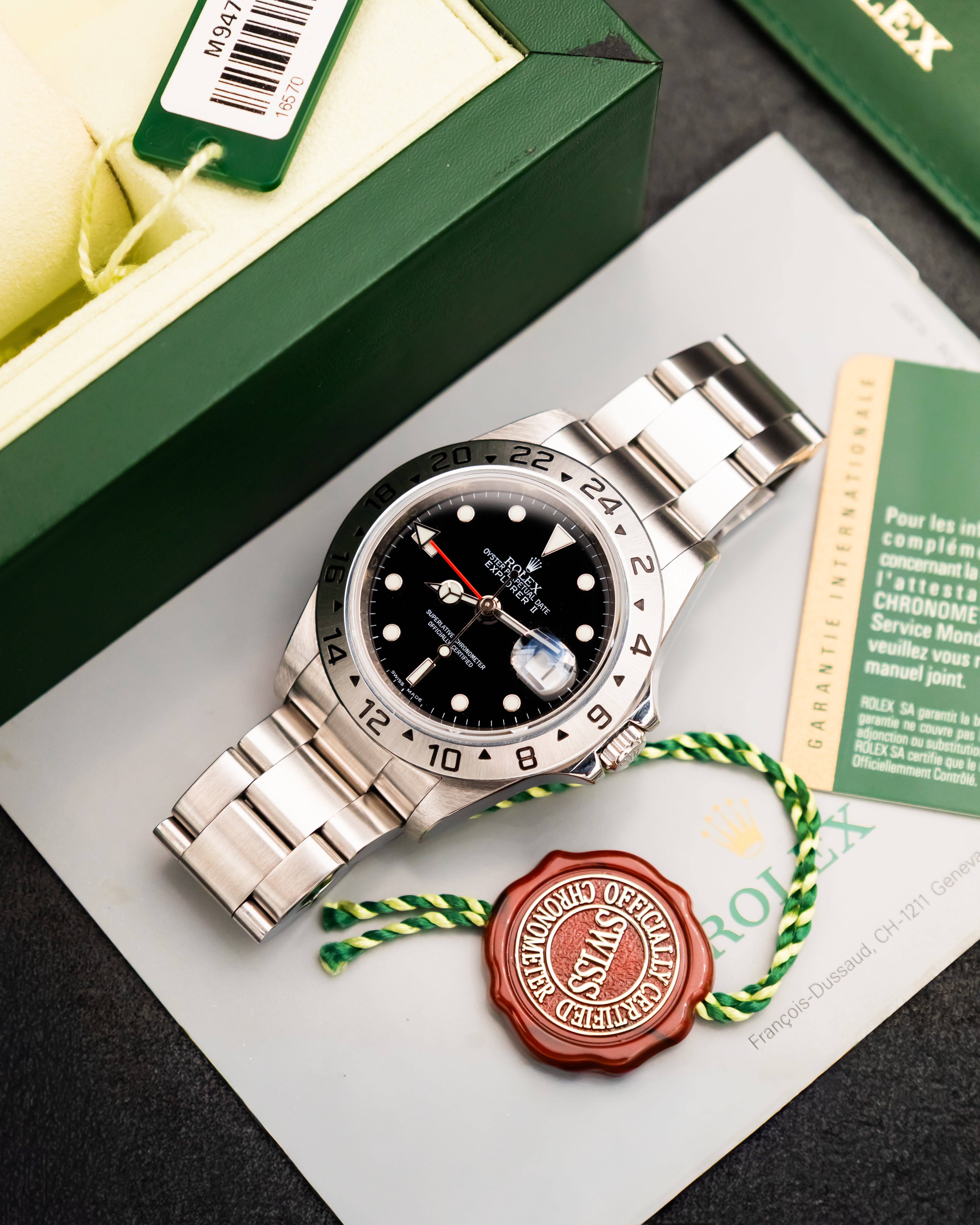 Rolex 16570T RRR Explorer II - Black Dial