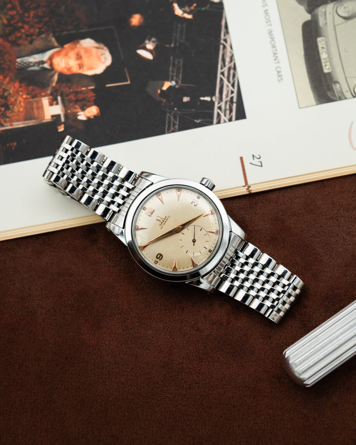 Omega 2576-1 Bumper Sub-Second - Silver cream dial