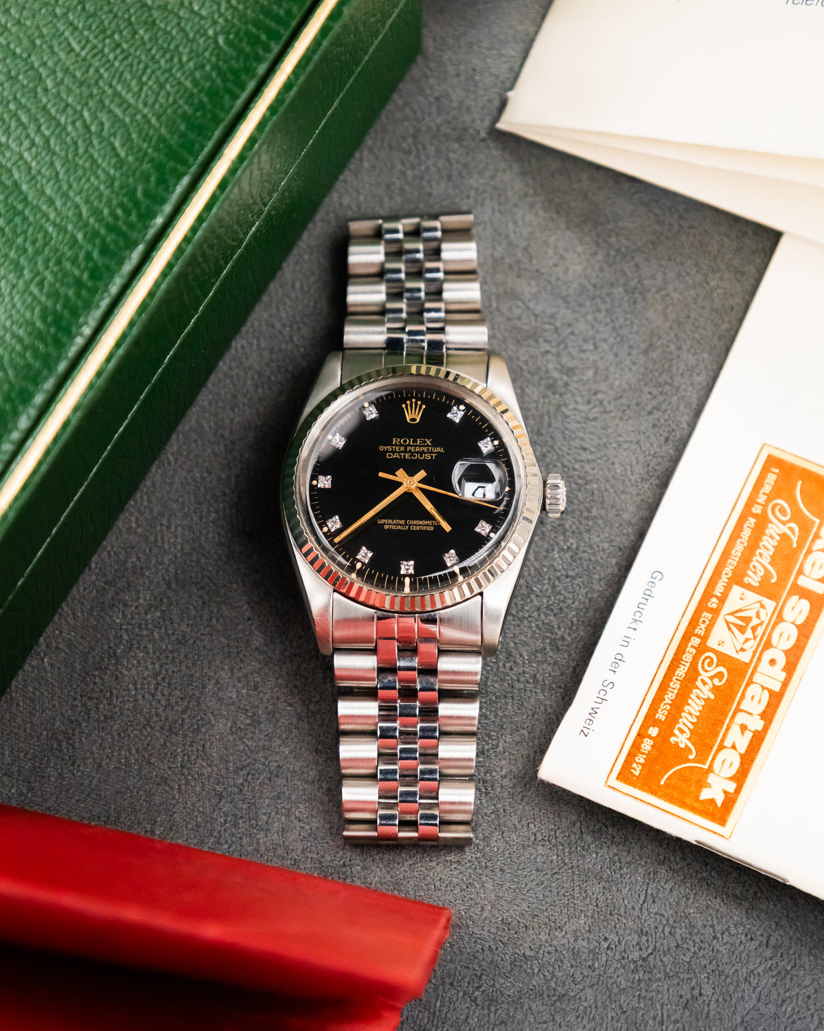 Rolex 16014 Perpetual Datejust- Factory Diamond Set Dial