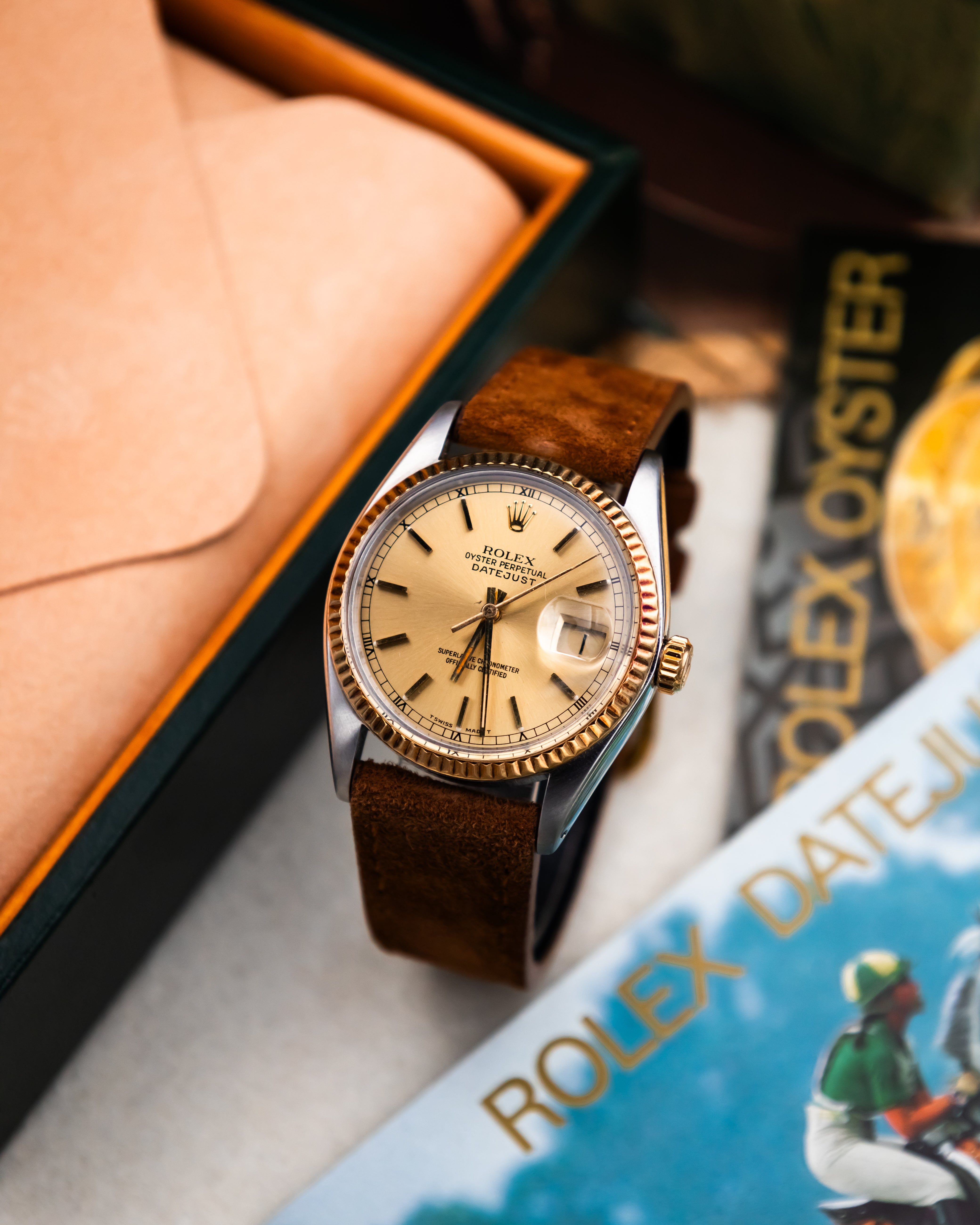 Rolex 16013 Perpetual Datejust - Gold Roman Dial