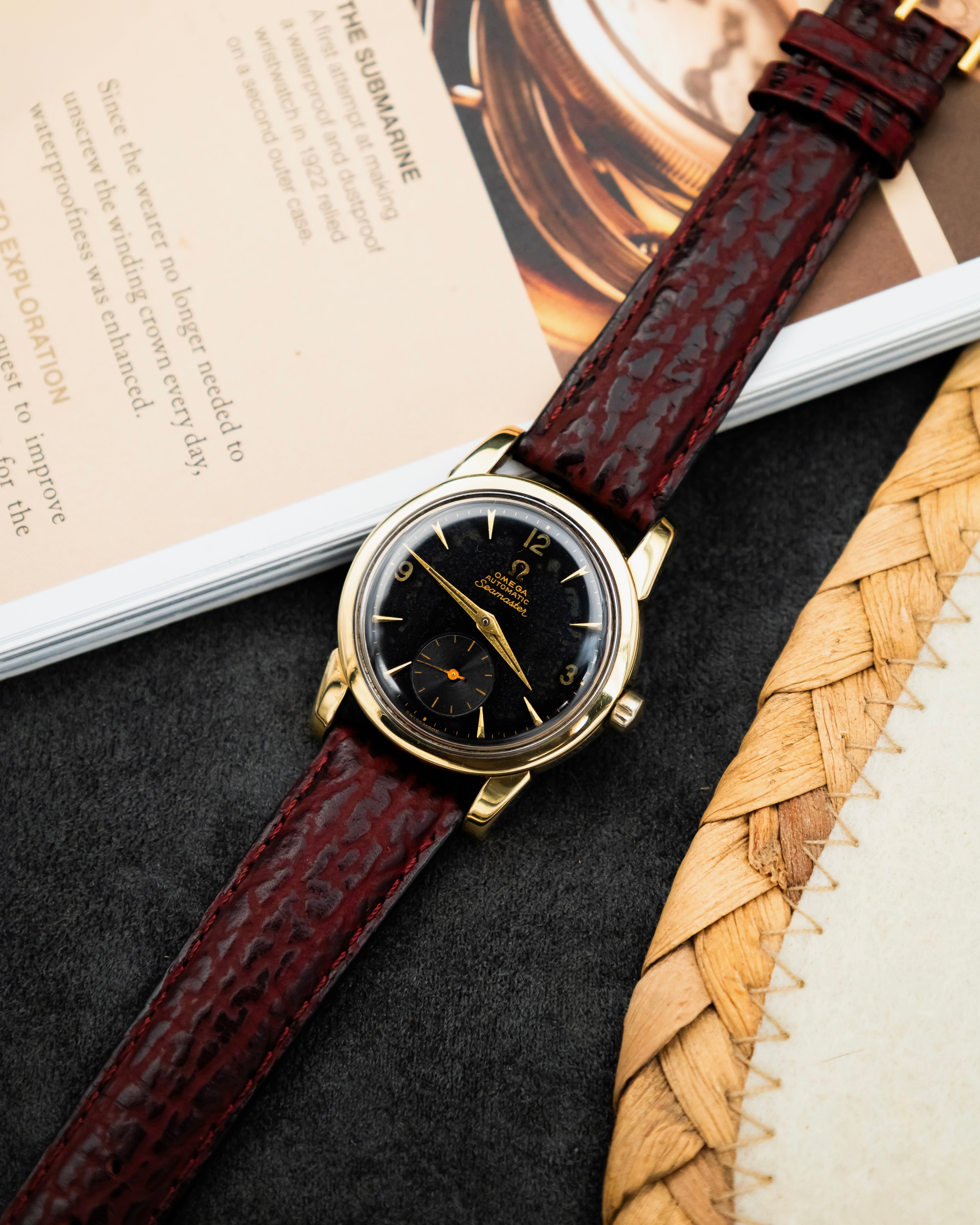 Omega 2848 - 1 Seamaster Sub-Second - Black Gilt Dial