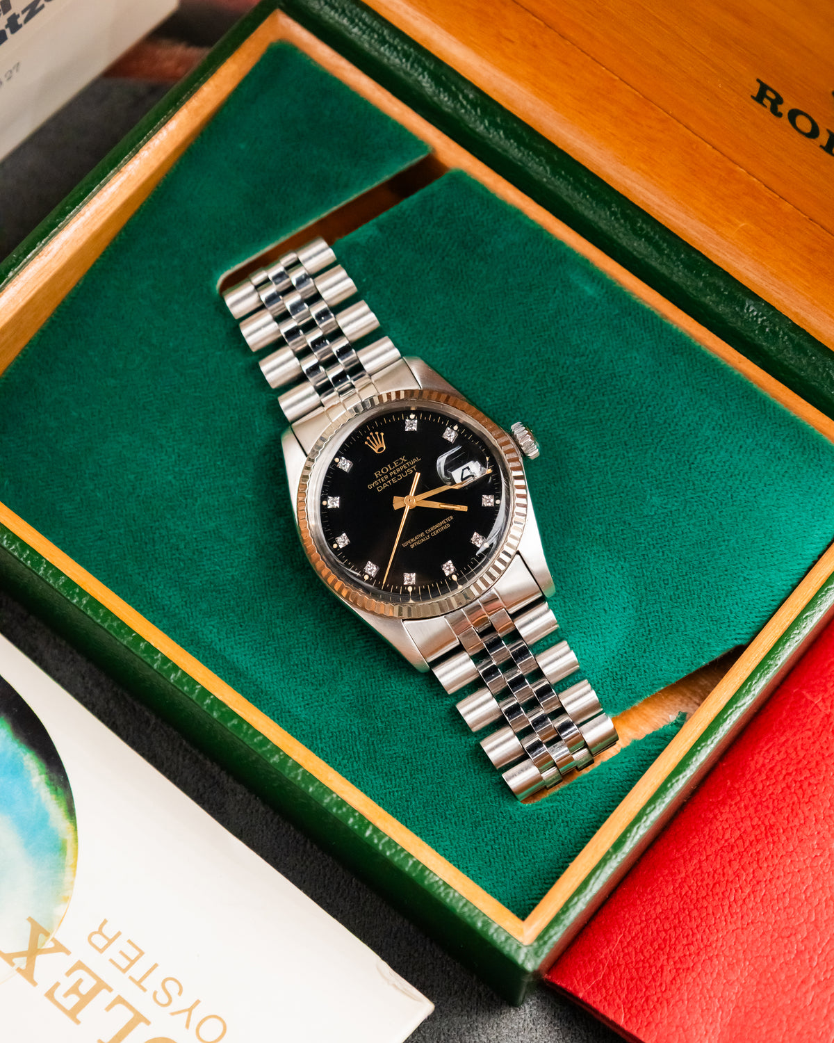 Rolex 16014 Perpetual Datejust- Factory Diamond Set Dial
