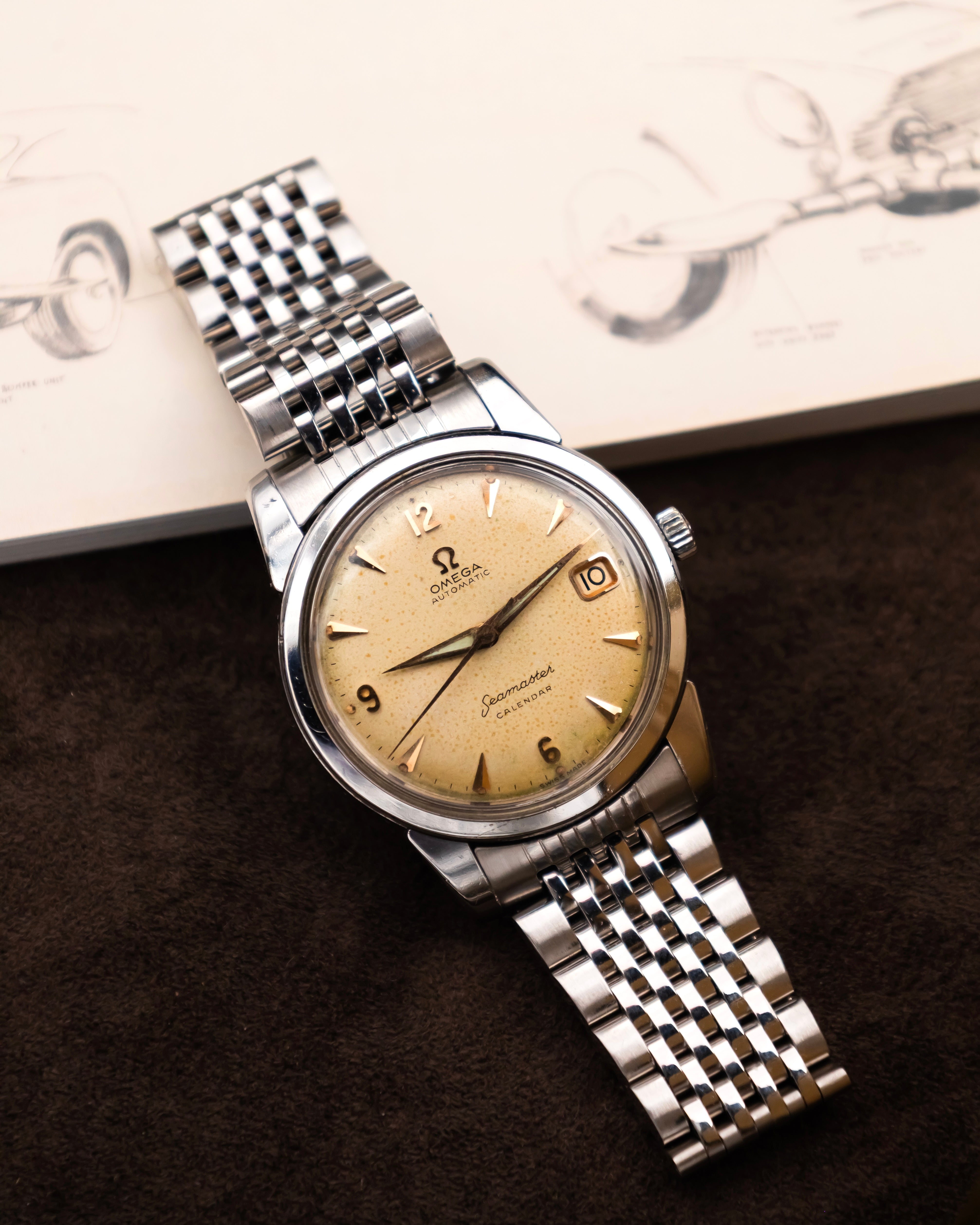 Omega 2849-10SC Seamaster Calendar - Ivory dial