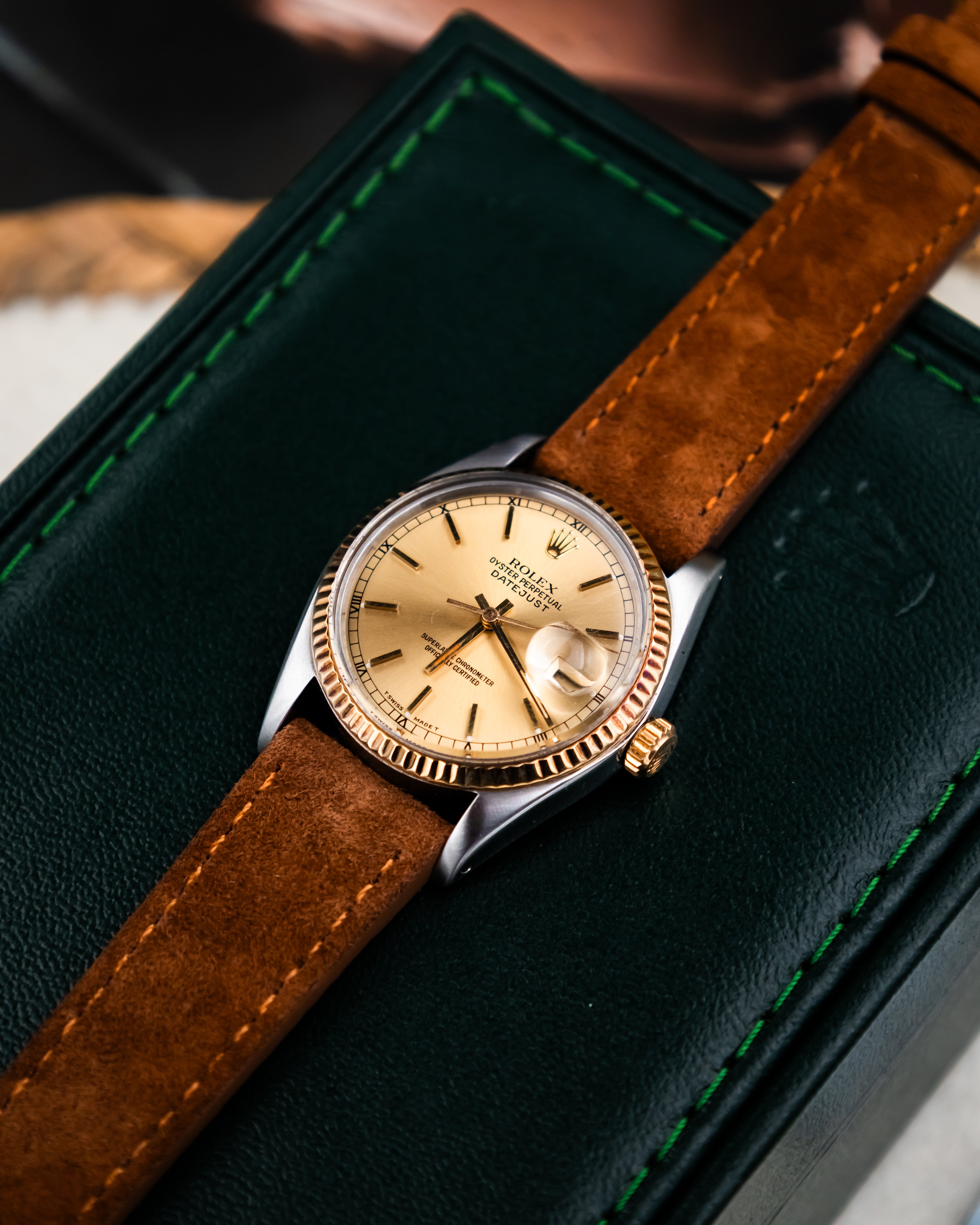 Rolex 16013 Perpetual Datejust - Gold Roman Dial