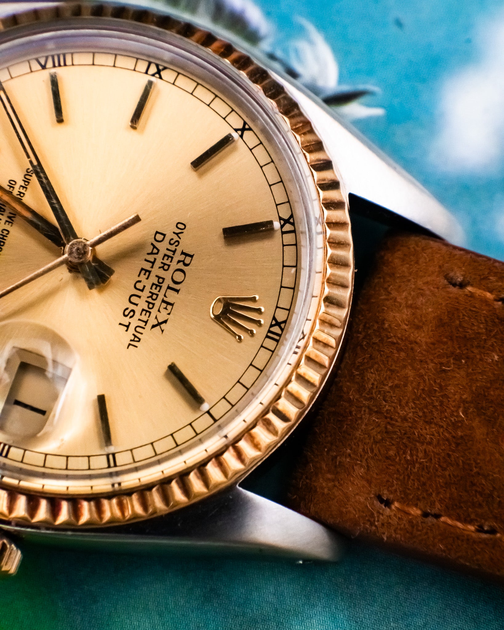 Rolex 16013 Perpetual Datejust - Gold Roman Dial