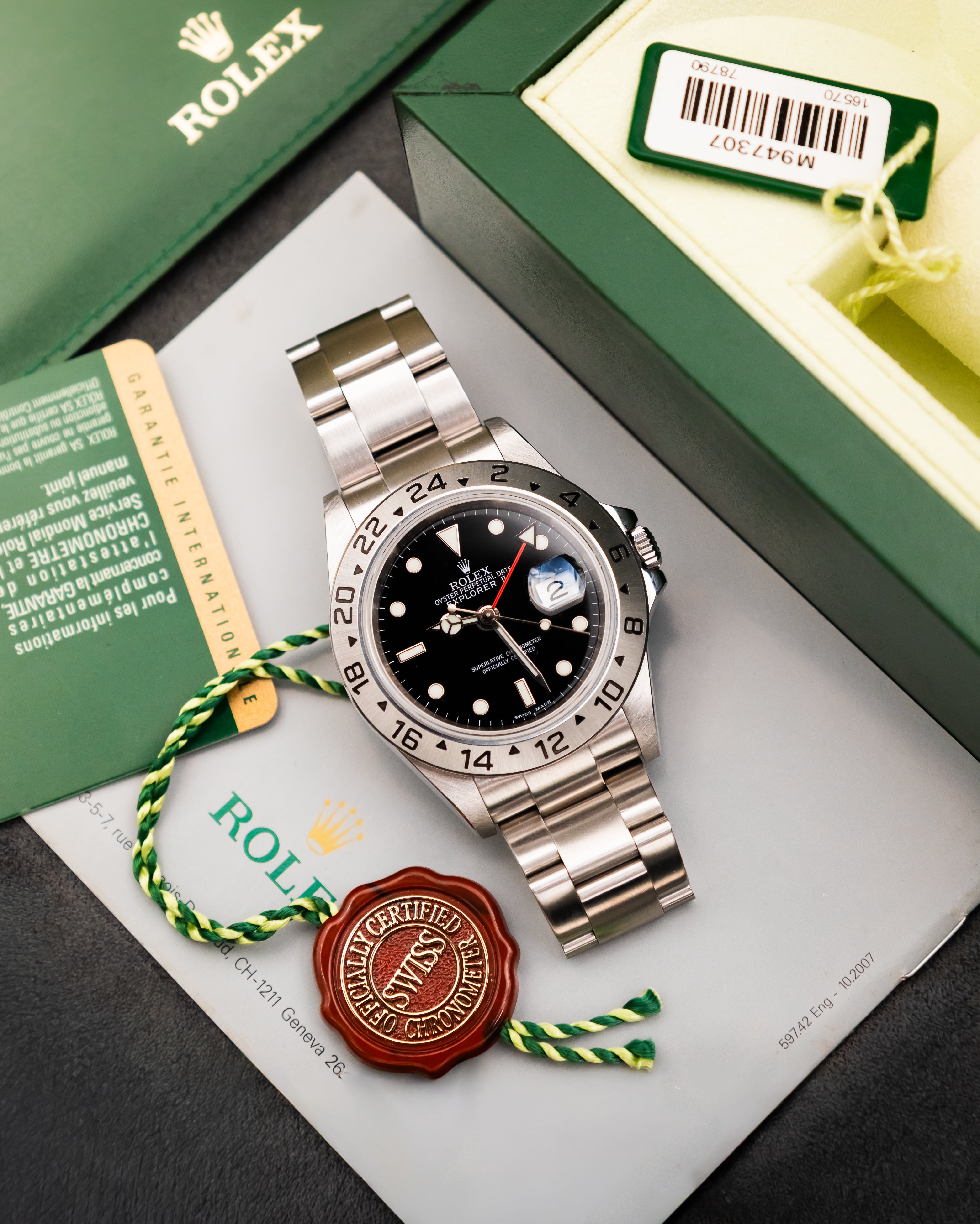 Rolex 16570T RRR Explorer II - Black Dial