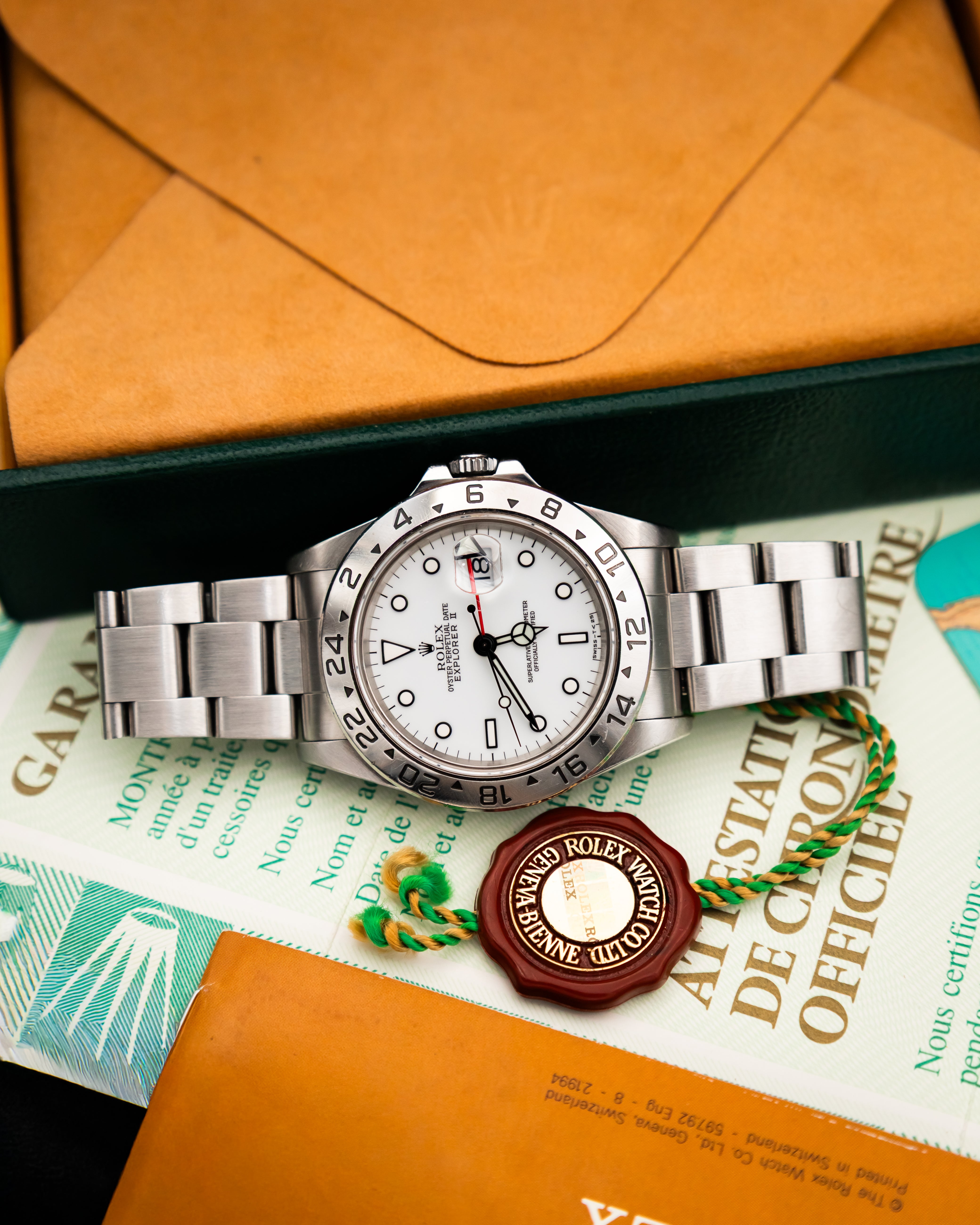 Rolex 16570 Explorer II - Polar White Dial