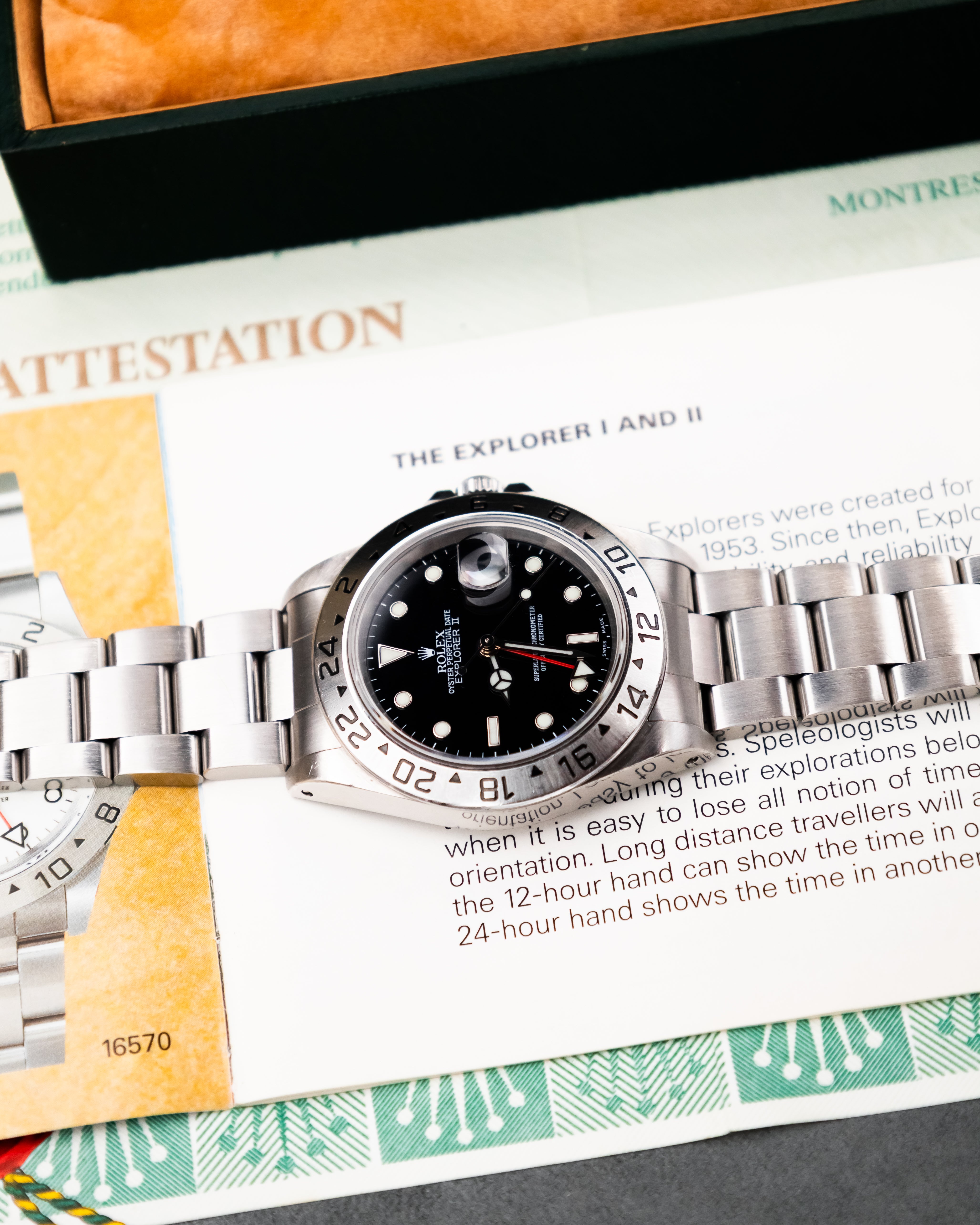 Rolex 16570 Explorer II - Black Dial