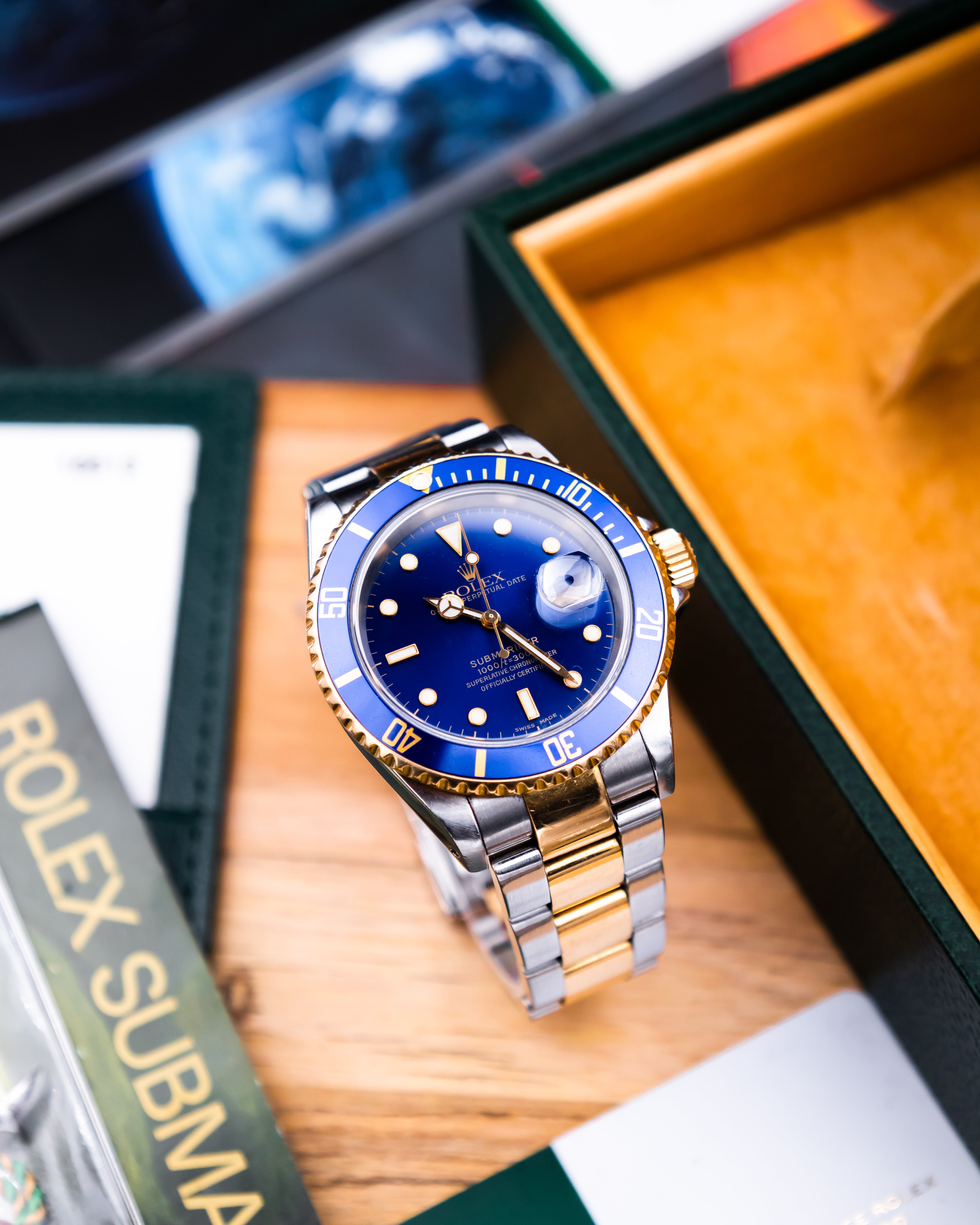 Rolex 16613 submariner date - blue dial