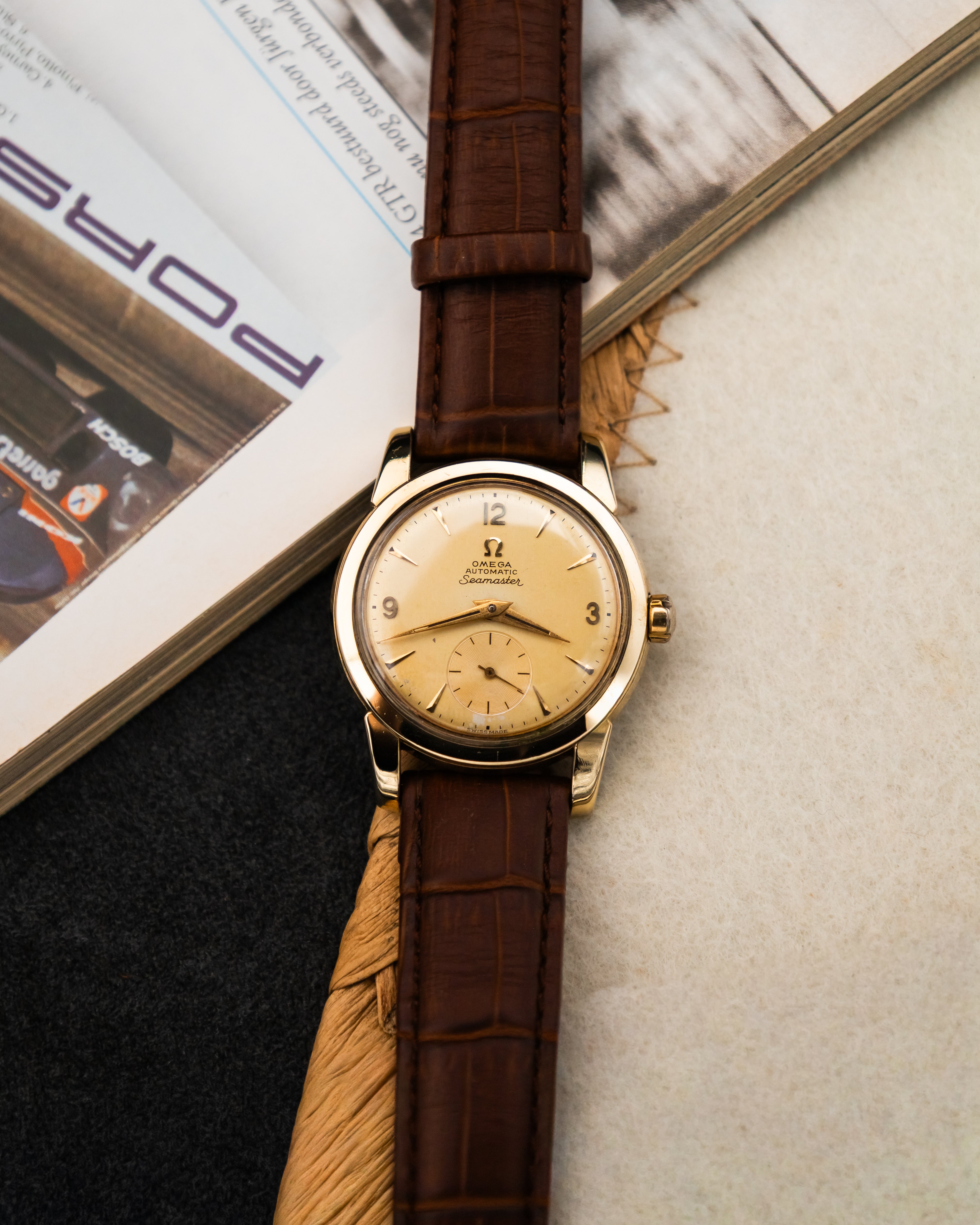 Omega 2848-1 Seamaster Sub-Second - Champagne Dial