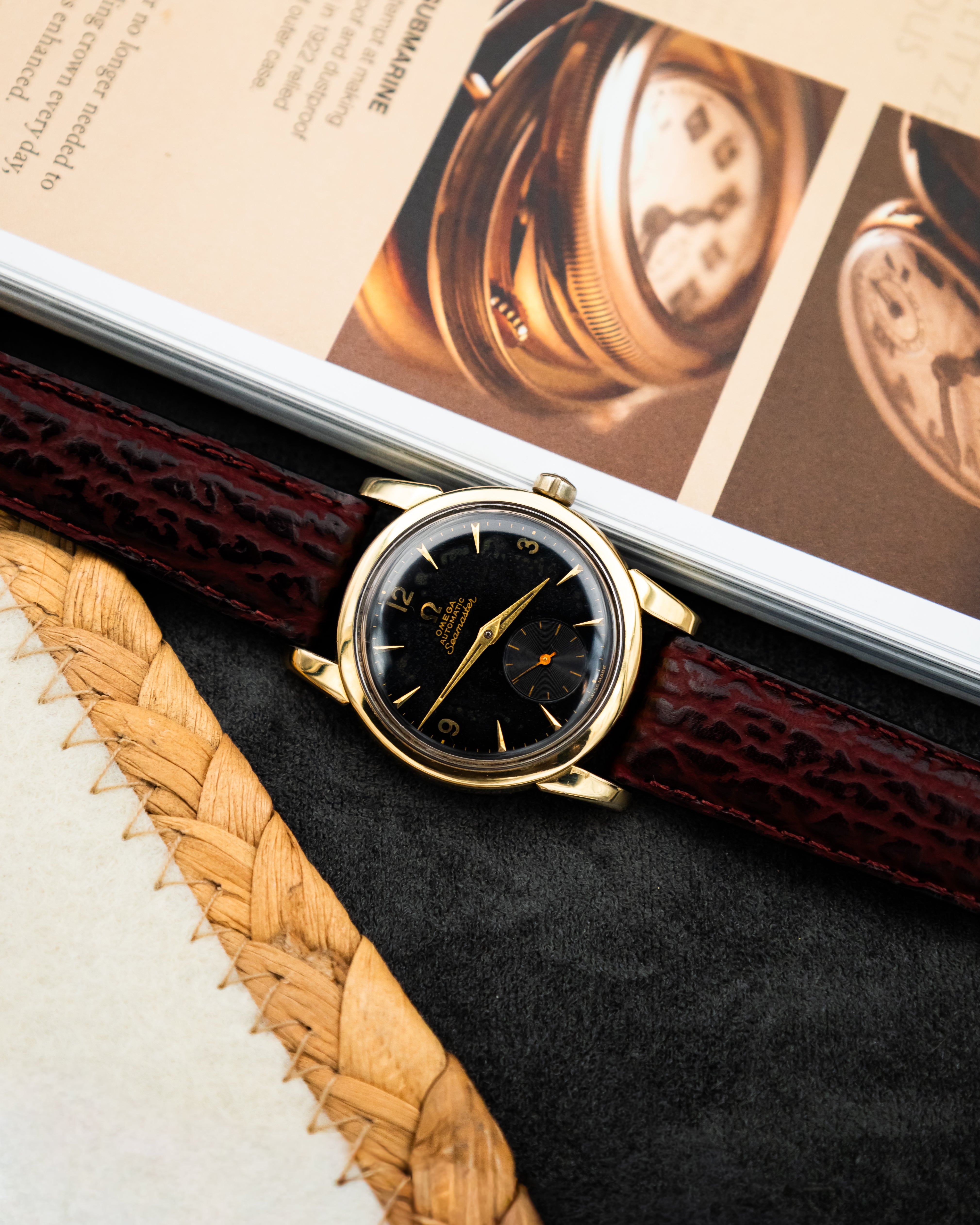 Omega 2848 - 1 Seamaster Sub-Second - Black Gilt Dial