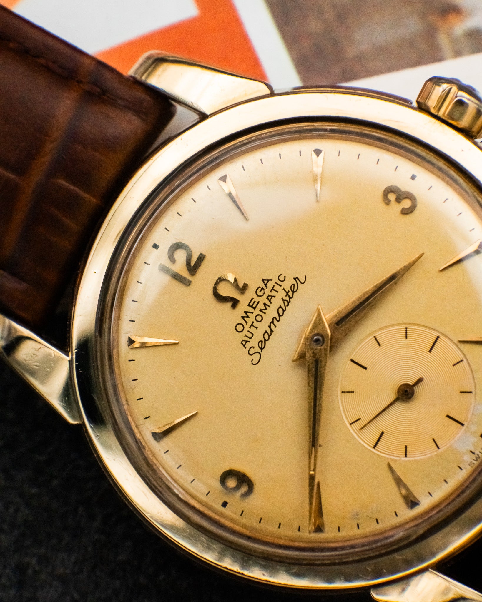 Omega 2848-1 Seamaster Sub-Second - Champagne Dial