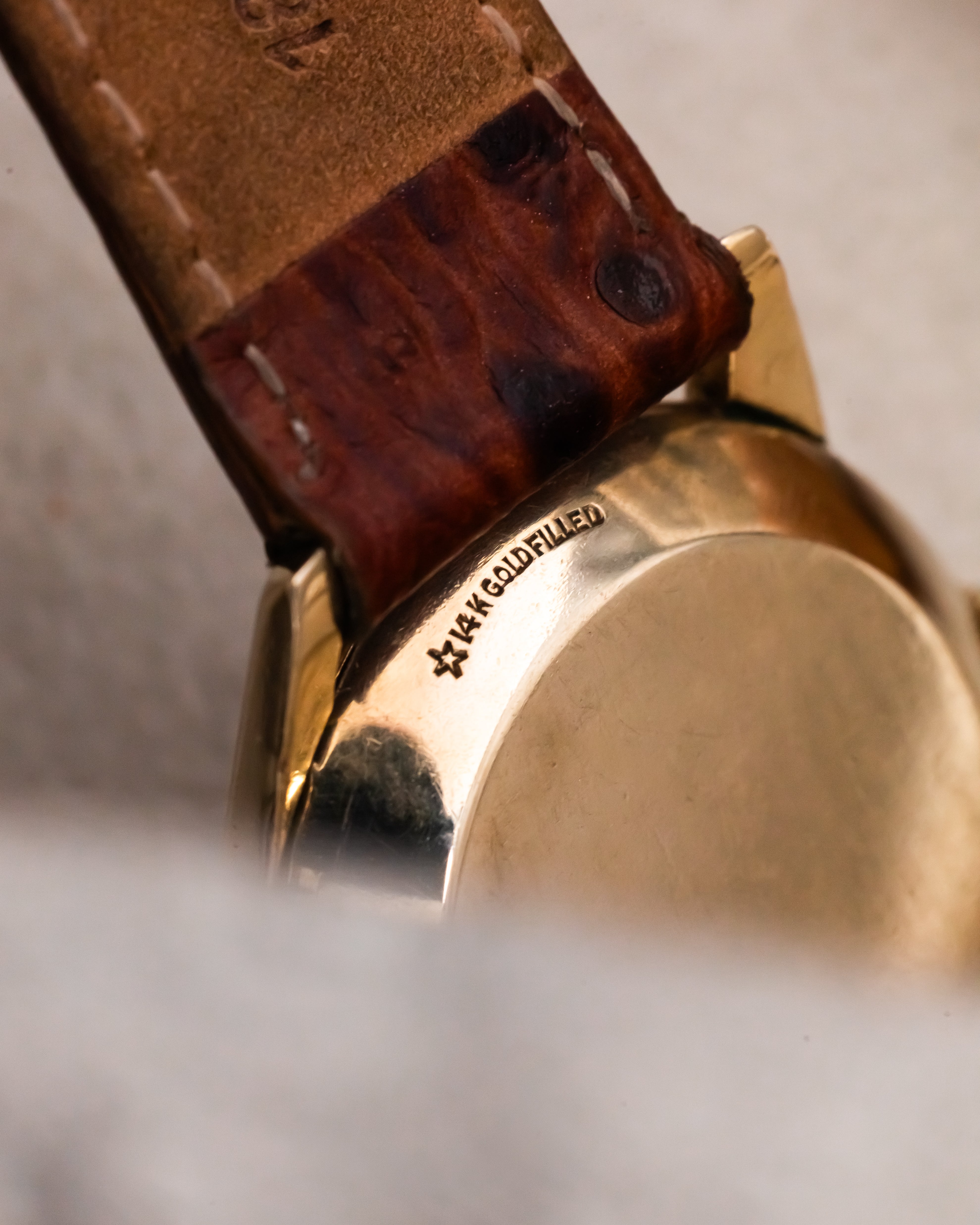 Omega G-6252 Bumper 14K GF - Tropical Patina Dial