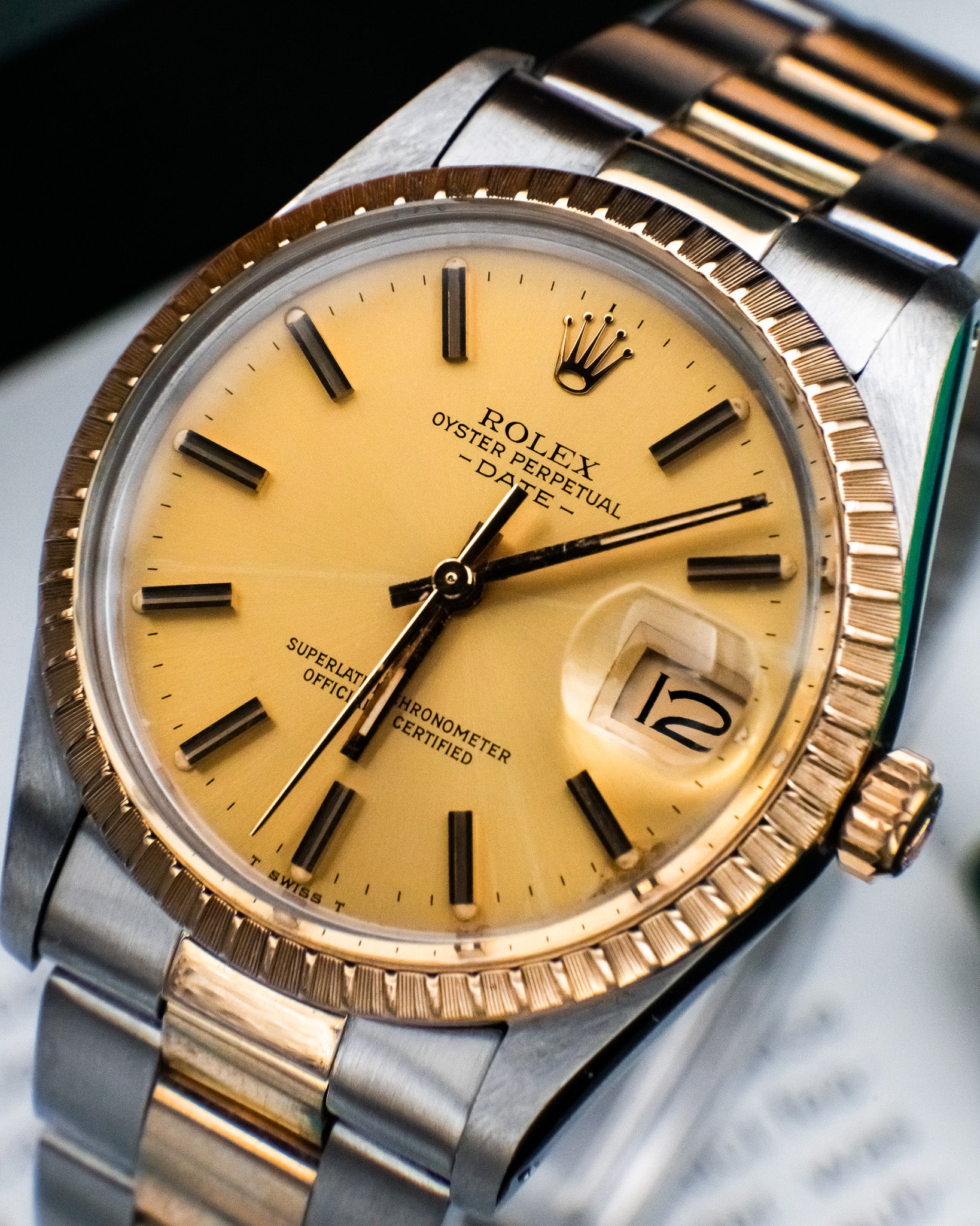 Rolex 15053 Oyster Perpetual Date - champagne dial