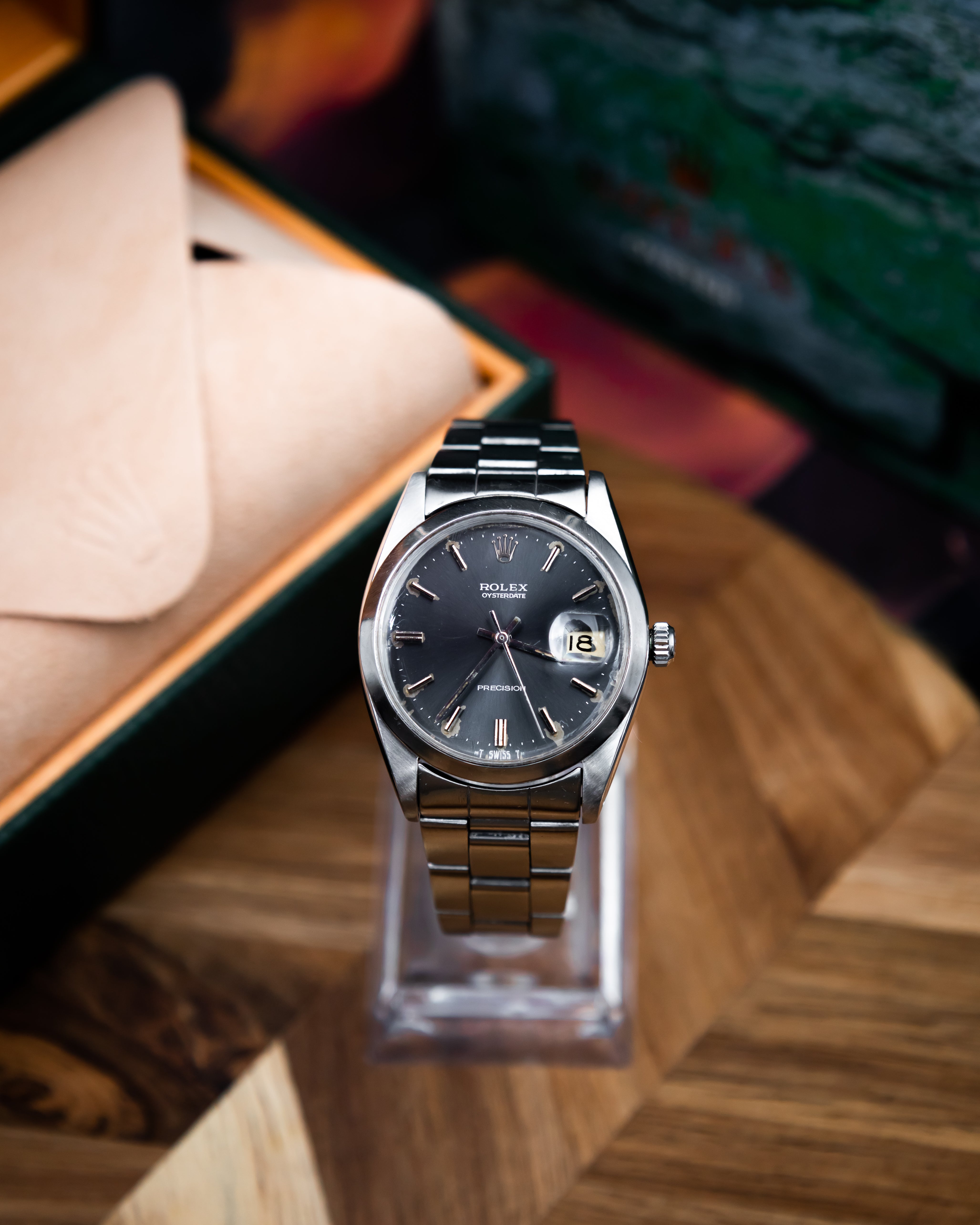 Rolex 6694 Oysterdate - dark grey dial