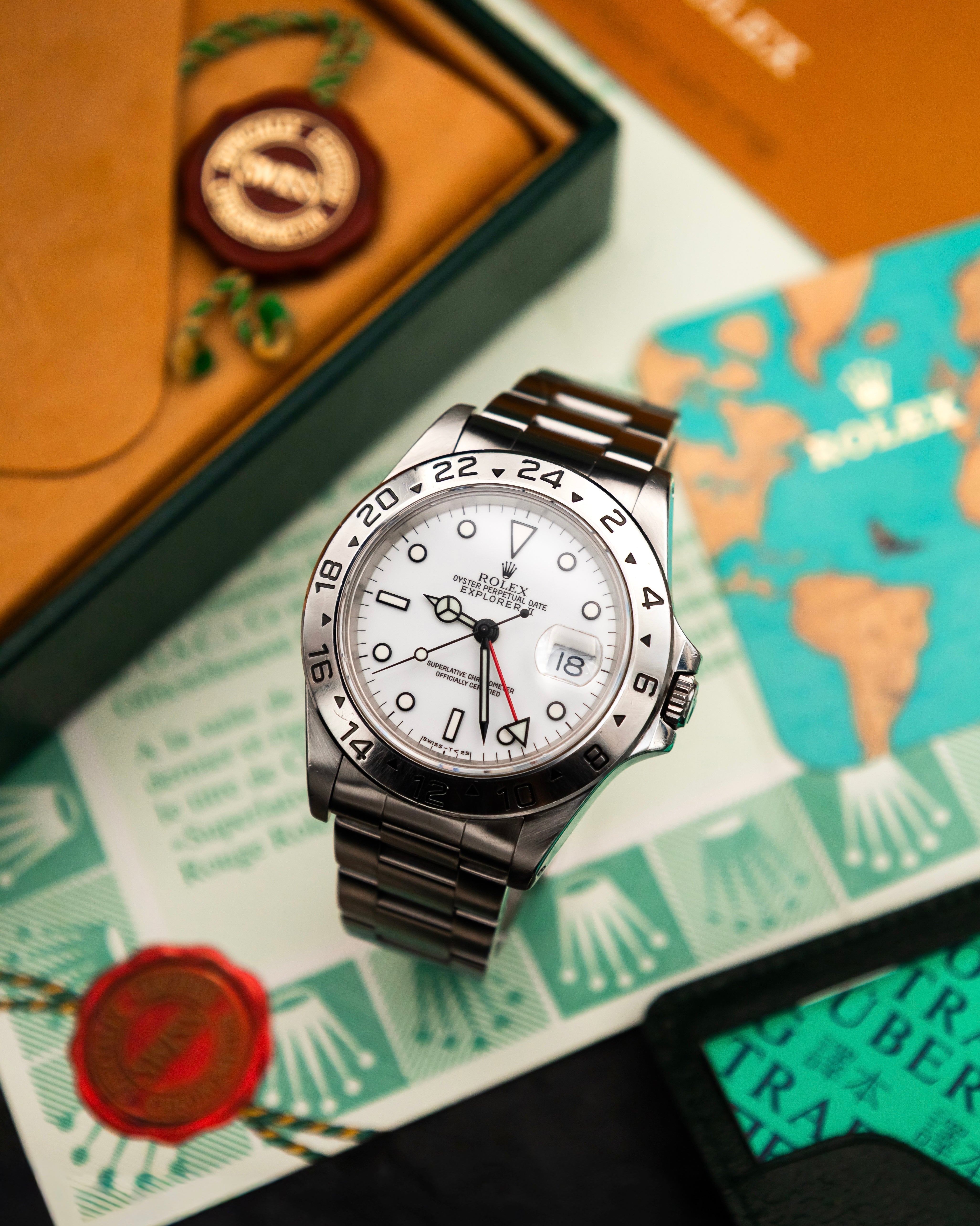 Rolex 16570 Explorer II - Polar White Dial