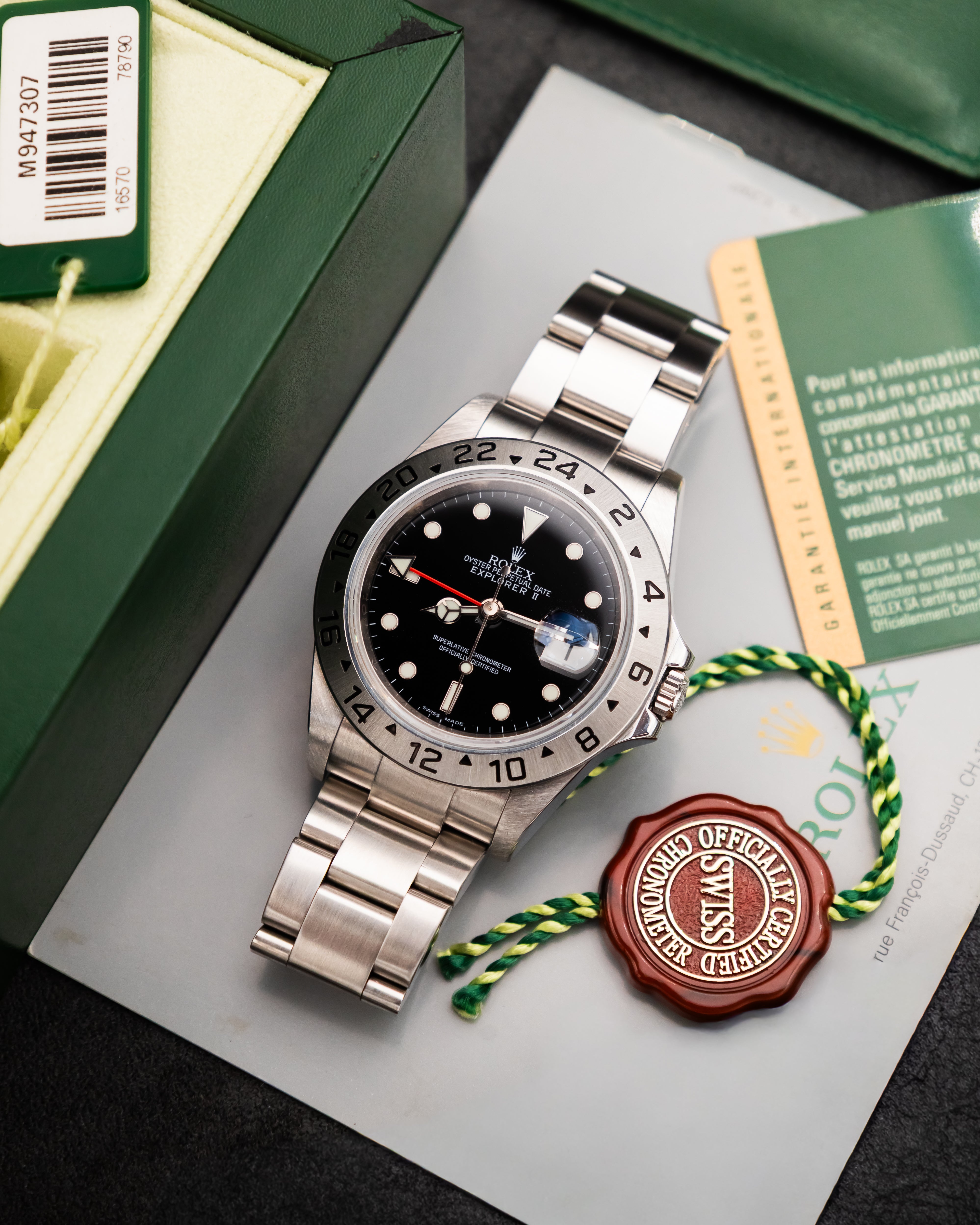 Rolex 16570T RRR Explorer II - Black Dial