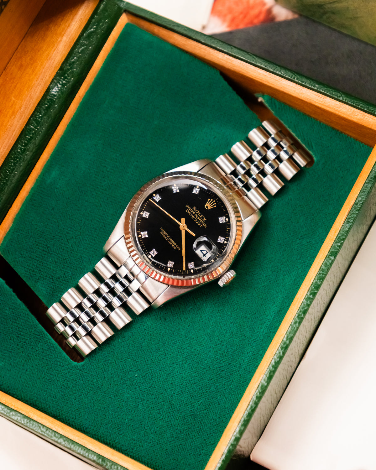 Rolex 16014 Perpetual Datejust- Factory Diamond Set Dial