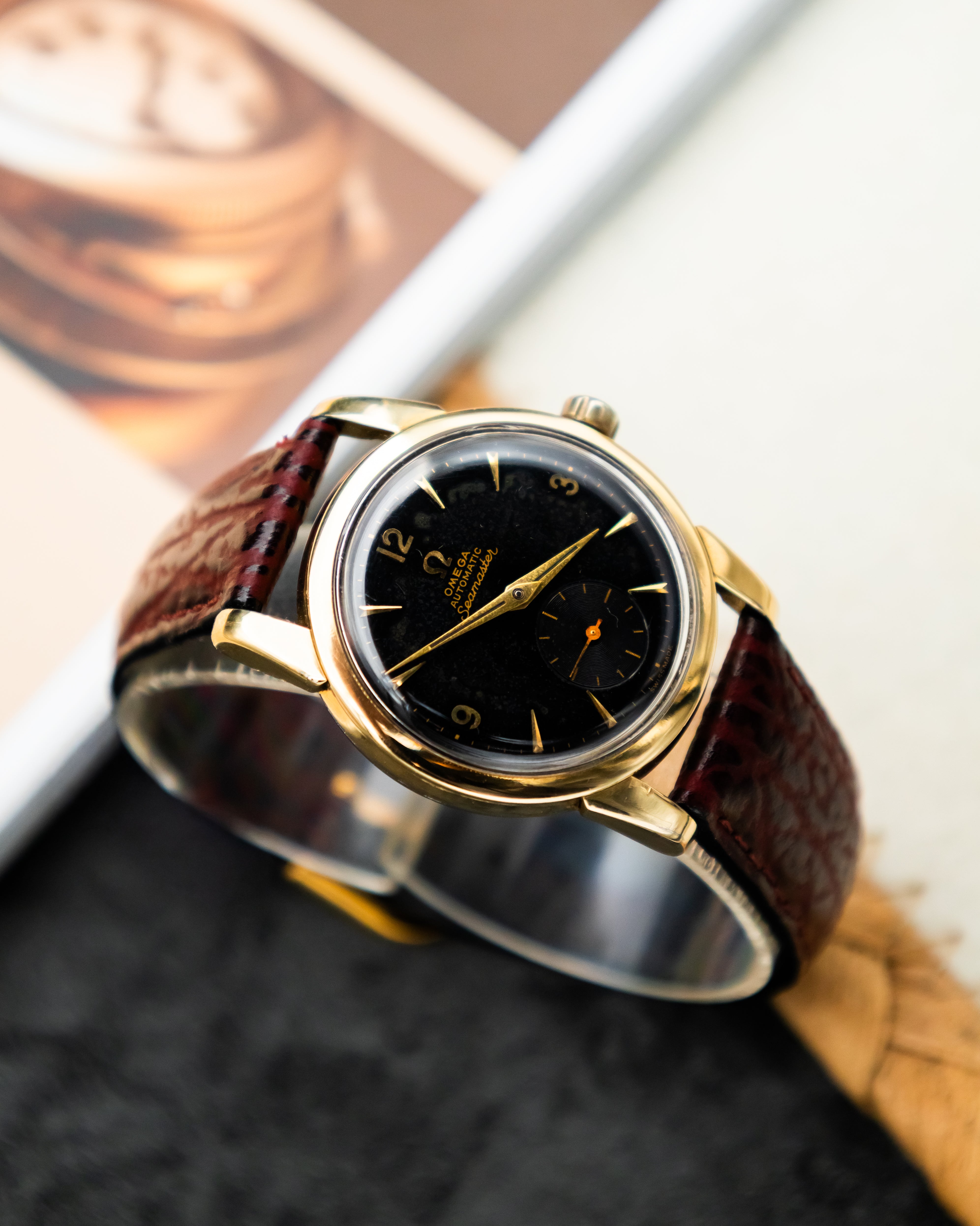 Omega 2848 - 1 Seamaster Sub-Second - Black Gilt Dial
