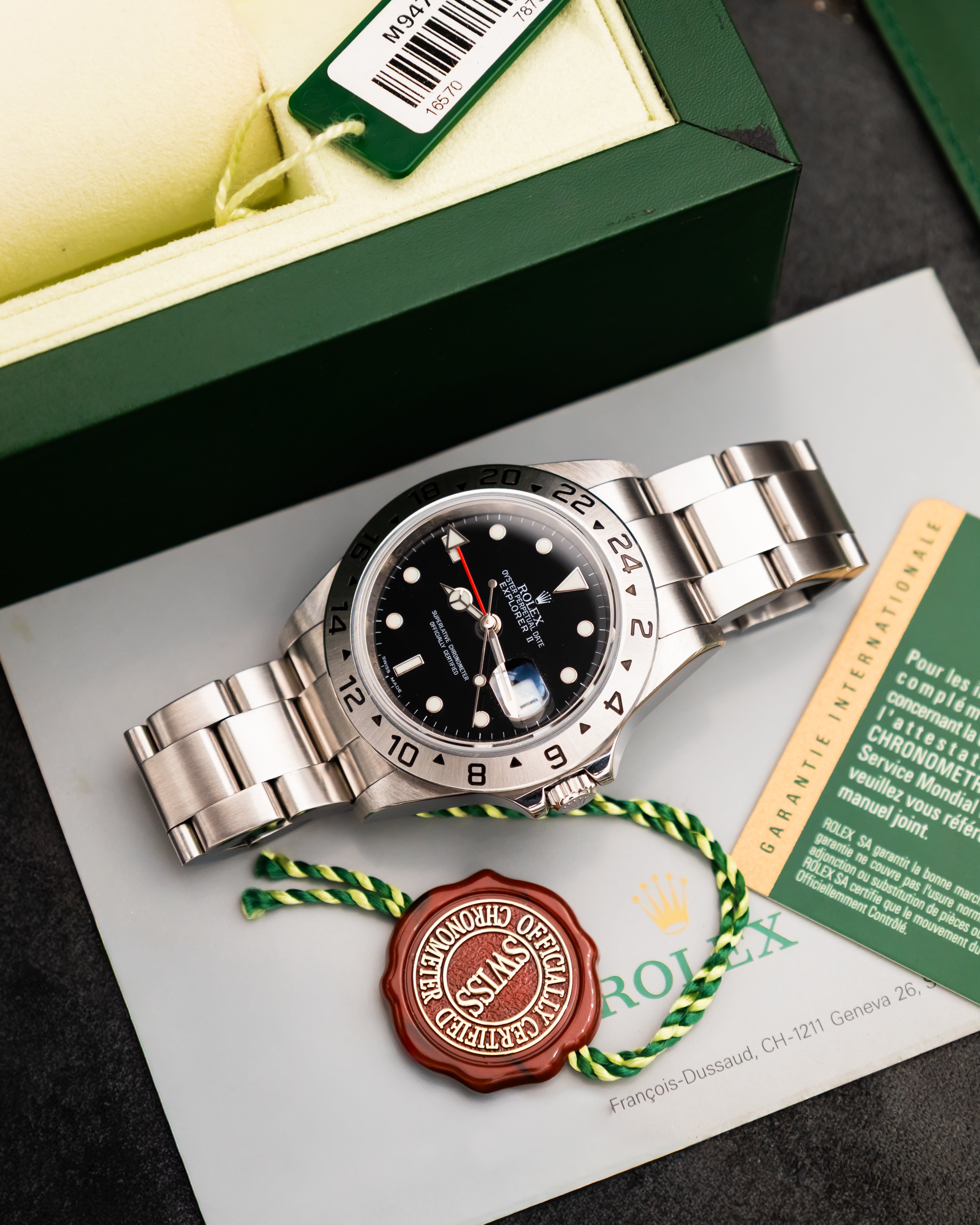 Rolex 16570T RRR Explorer II - Black Dial